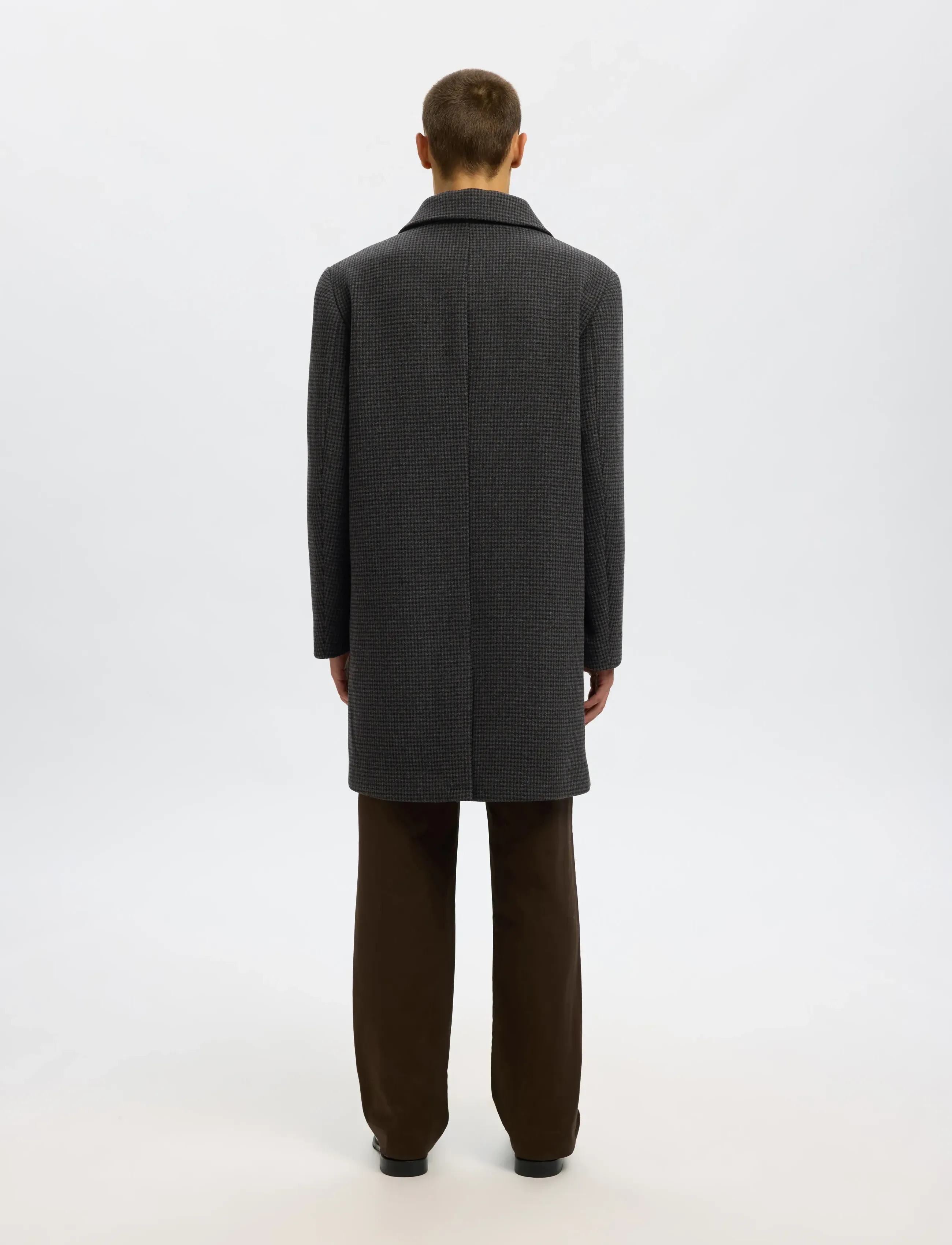Selected - SLHARCHIVE WOOL BLEND CAR COAT - vilnoniai paltai - dark grey - 2