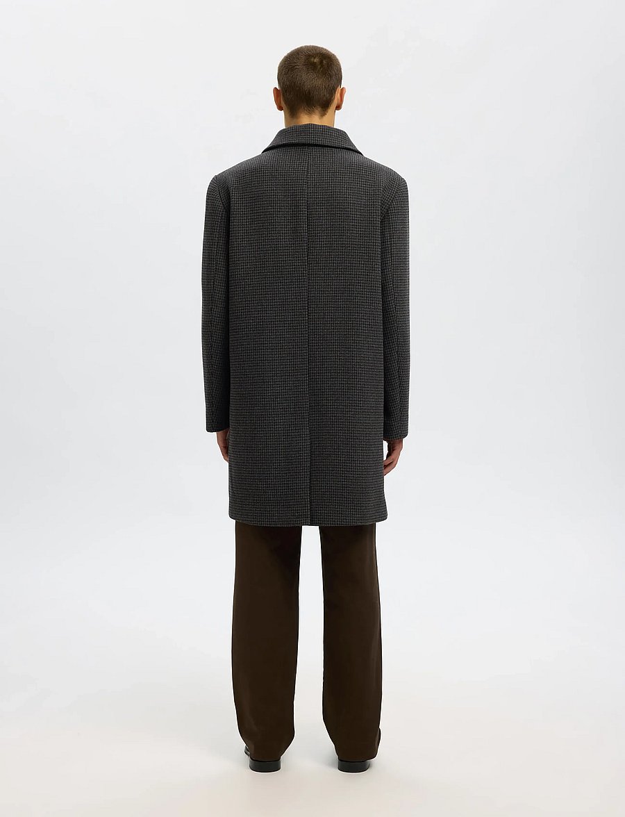 Selected - SLHARCHIVE WOOL BLEND CAR COAT - vilnoniai paltai - dark grey - 2
