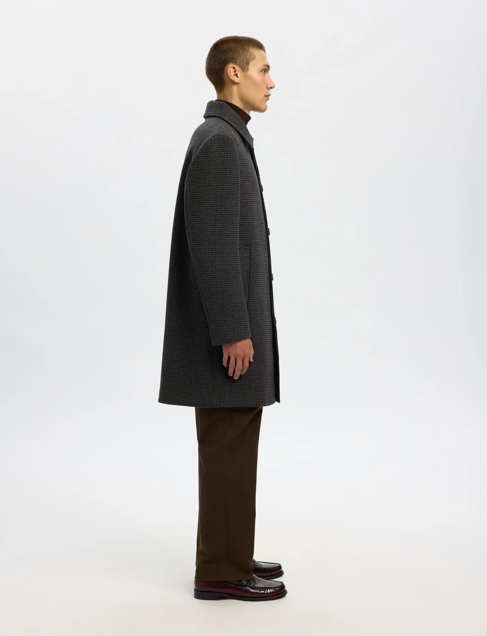 Selected - SLHARCHIVE WOOL BLEND CAR COAT - winter jackets - dark grey - 4