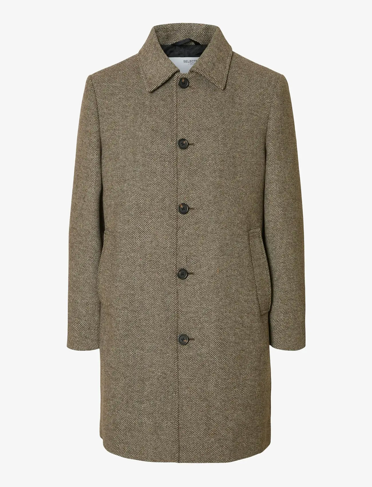 Selected - SLHARCHIVE WOOL BLEND CAR COAT - talvejoped - demitasse - 1
