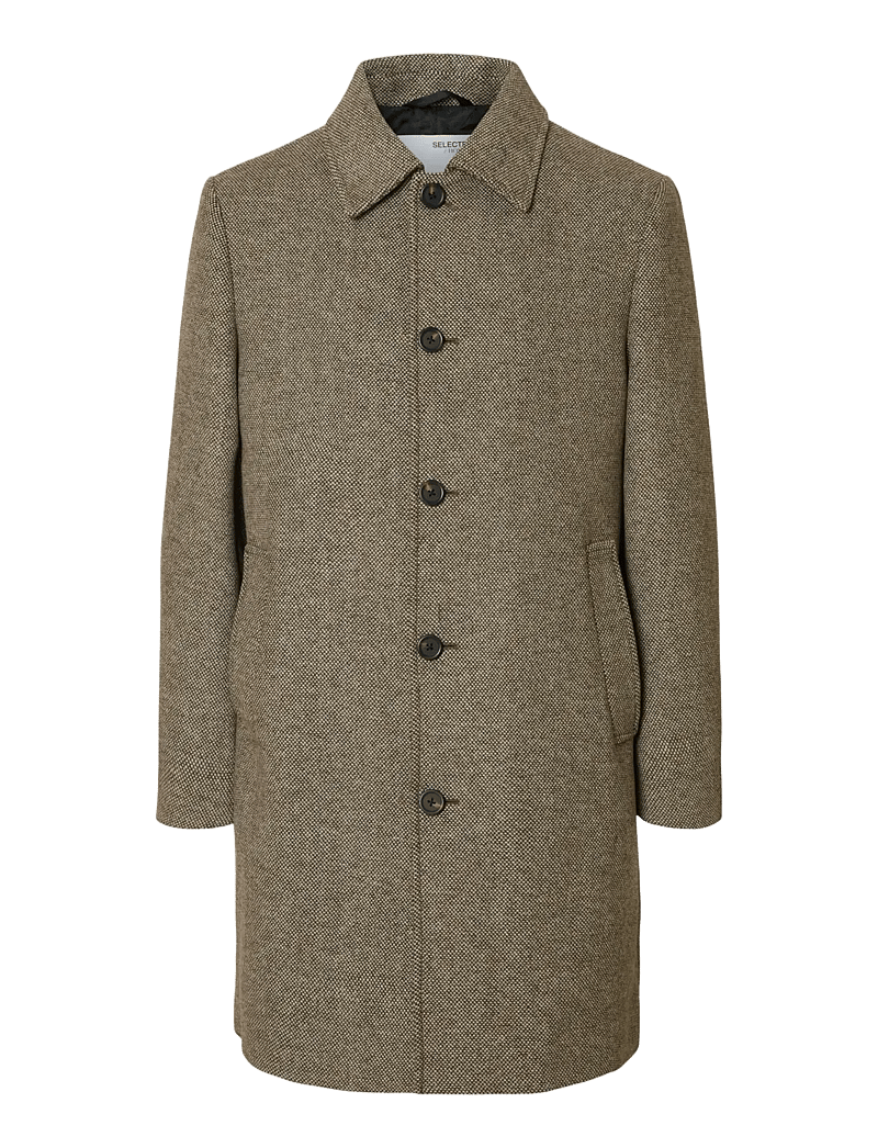 Selected - SLHARCHIVE WOOL BLEND CAR COAT - talvejoped - demitasse - 1