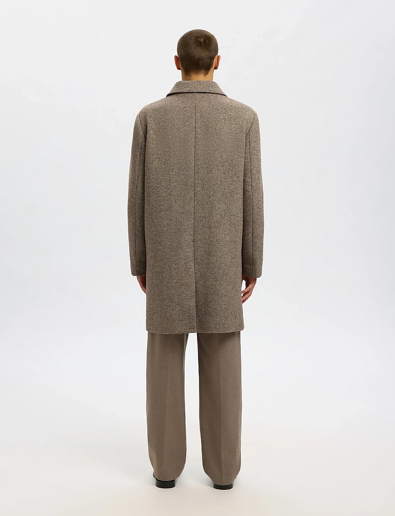 Selected - SLHARCHIVE WOOL BLEND CAR COAT - talvejoped - demitasse - 2