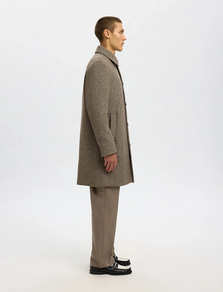 Selected - SLHARCHIVE WOOL BLEND CAR COAT - wollmäntel - demitasse - 3