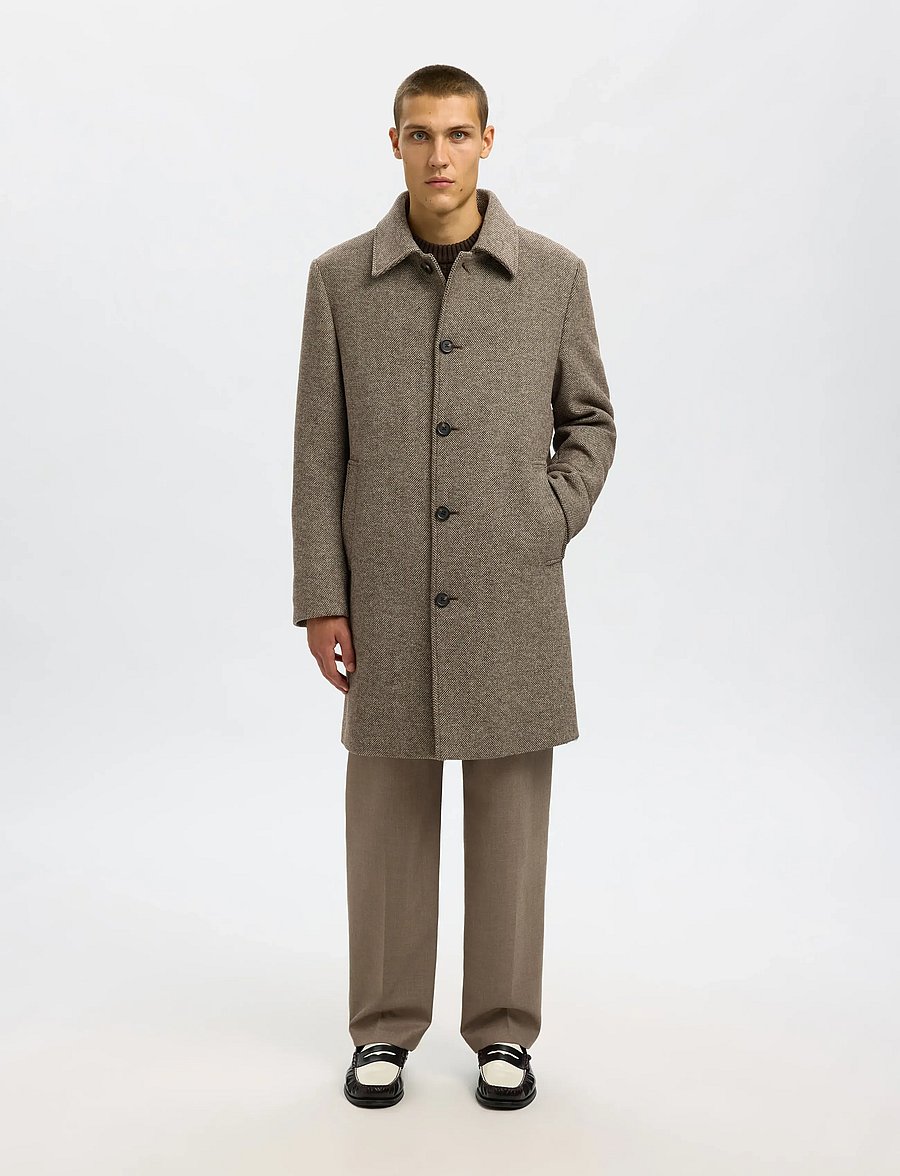 Selected - SLHARCHIVE WOOL BLEND CAR COAT - wollmäntel - demitasse - 5