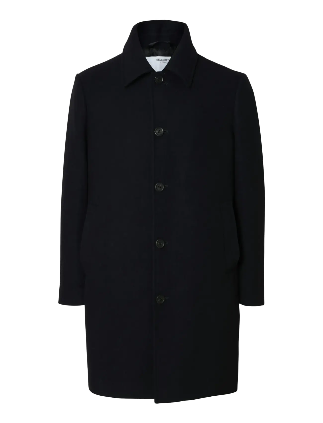 Selected SLHARCHIVE WOOL BLEND CAR COAT - Kurtki i Płaszcze - SKY CAPTAIN / black