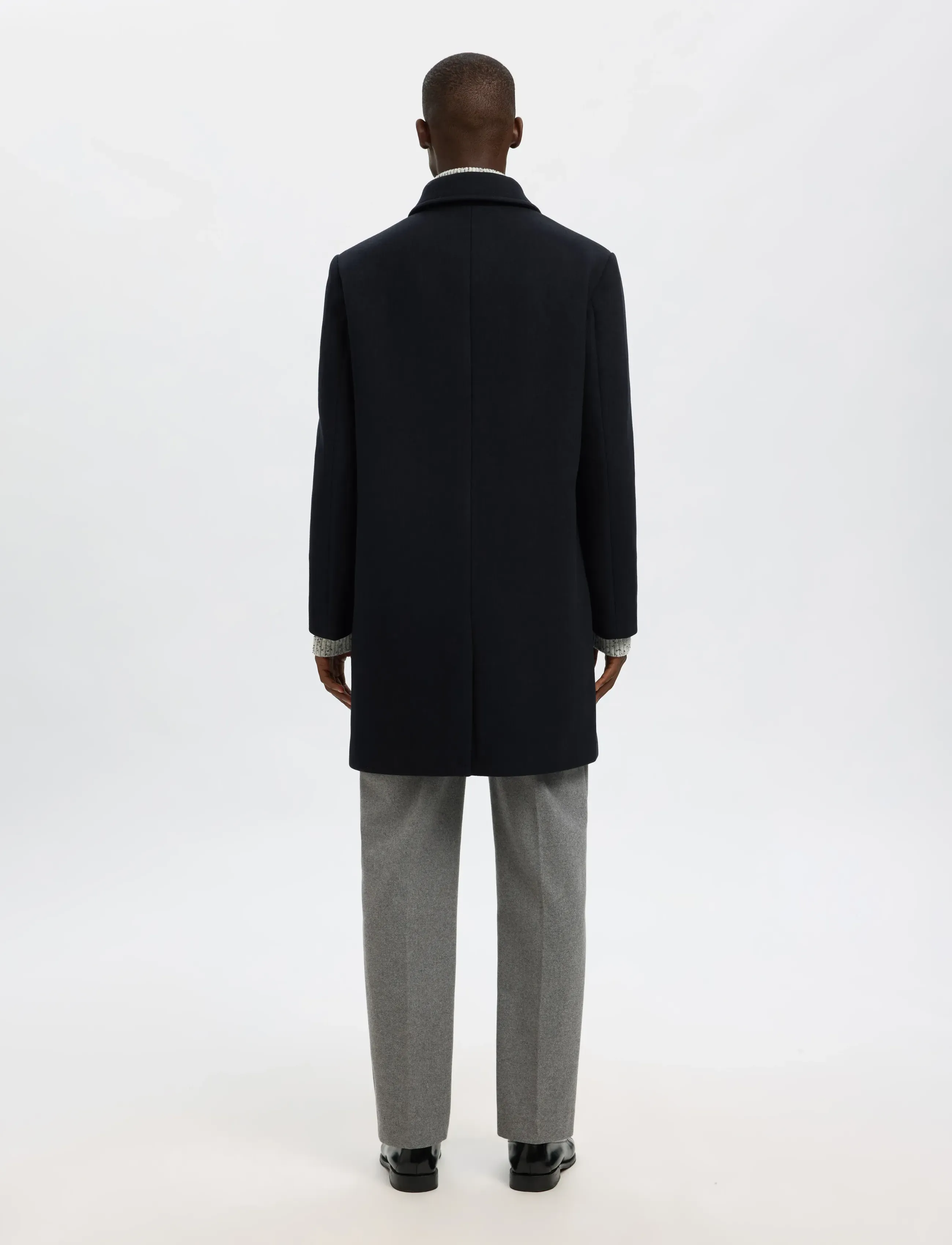 Selected - SLHARCHIVE WOOL BLEND CAR COAT - vinterjakker - sky captain - 2
