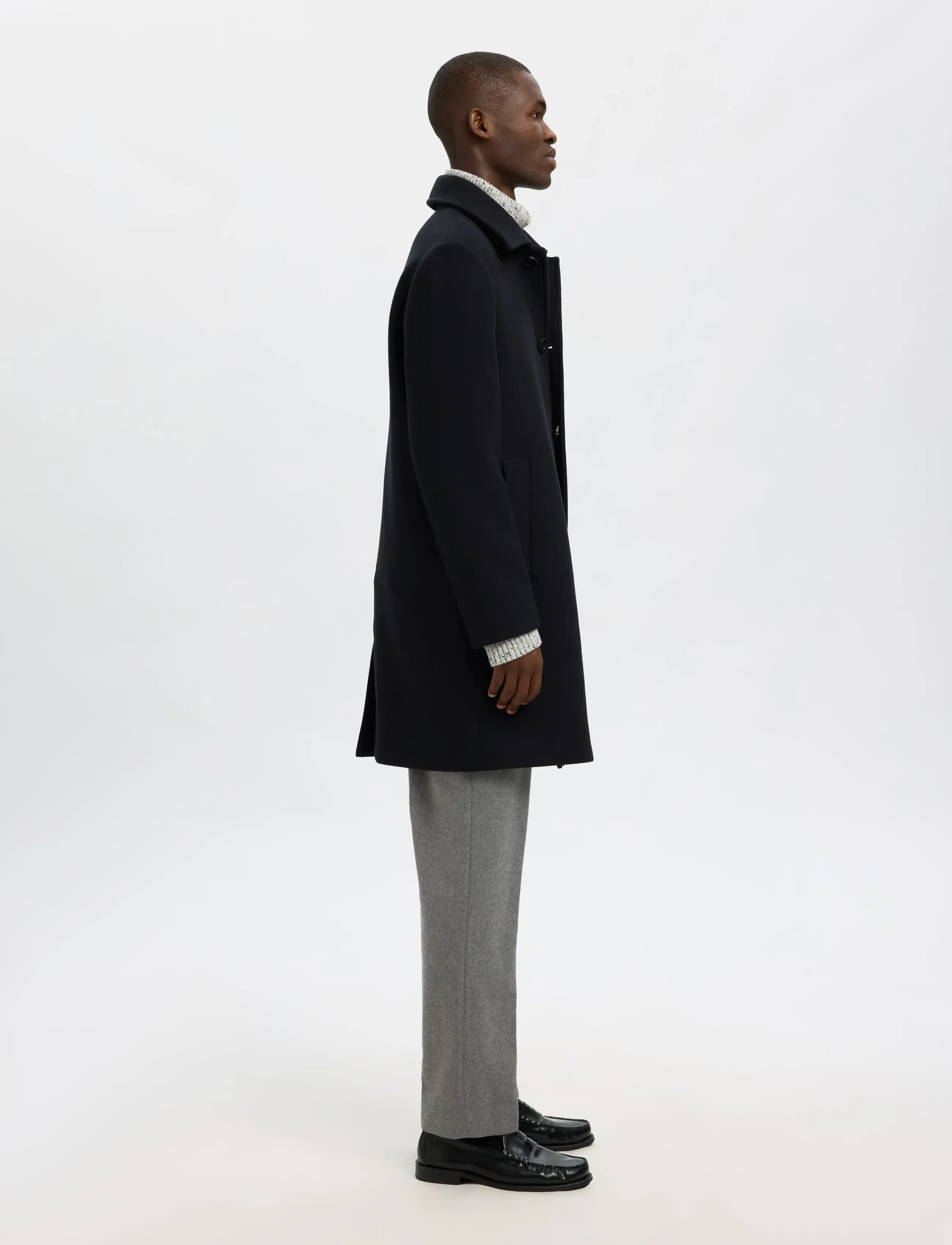 Selected - SLHARCHIVE WOOL BLEND CAR COAT - vinterjakker - sky captain - 3