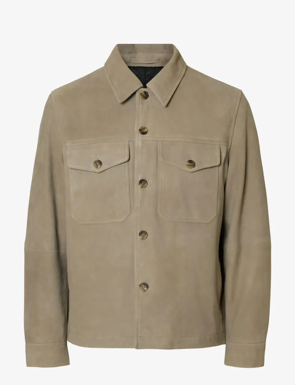 Selected - SLHTHOM SUEDE OVERSHIRT NOOS - efterårsjakker - desert taupe - 1