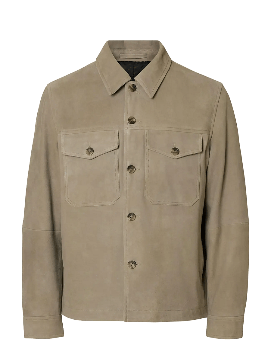 Selected - SLHTHOM SUEDE OVERSHIRT NOOS - forårsjakker - desert taupe - 1
