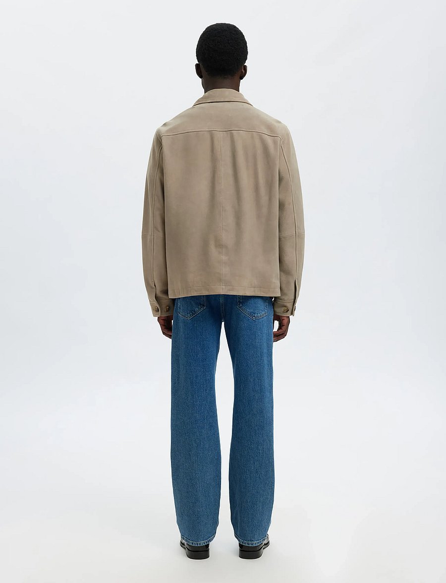 Selected - SLHTHOM SUEDE OVERSHIRT NOOS - forårsjakker - desert taupe - 2