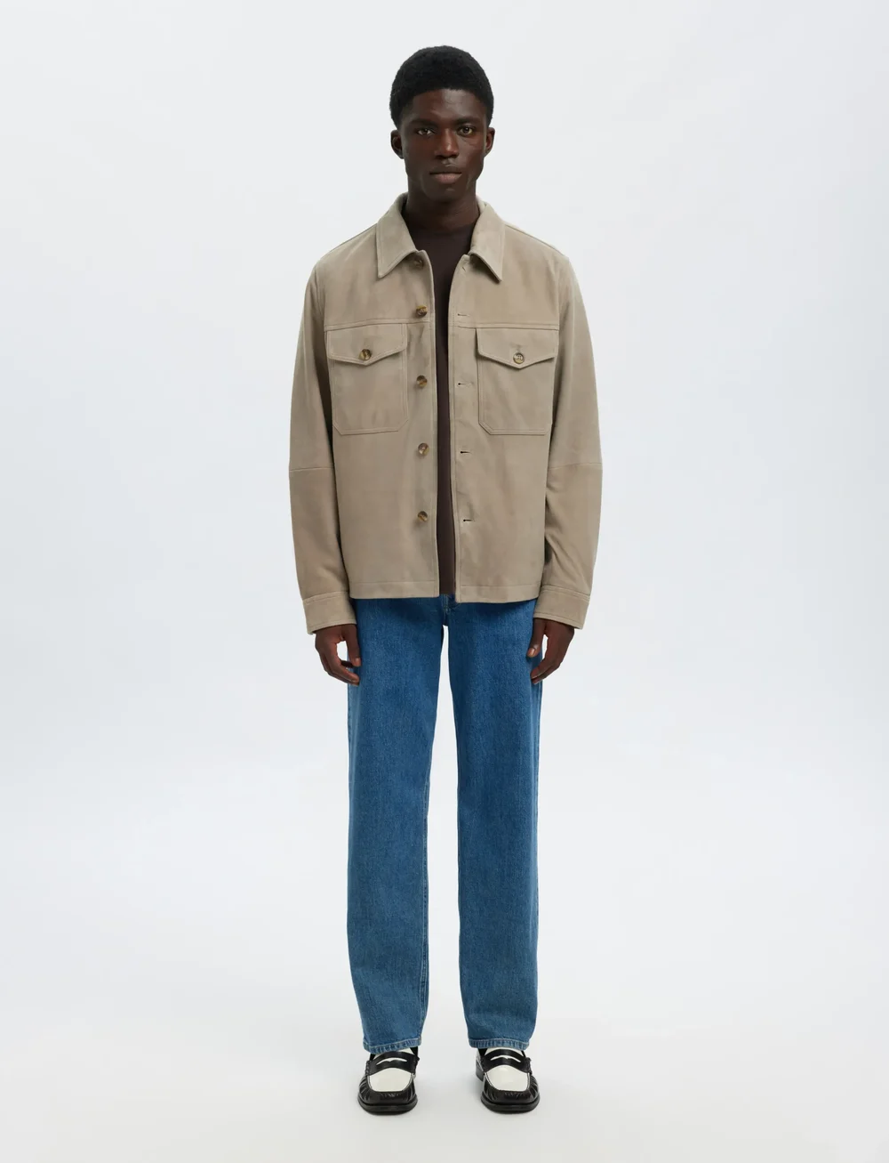 Selected - SLHTHOM SUEDE OVERSHIRT NOOS - efterårsjakker - desert taupe - 3