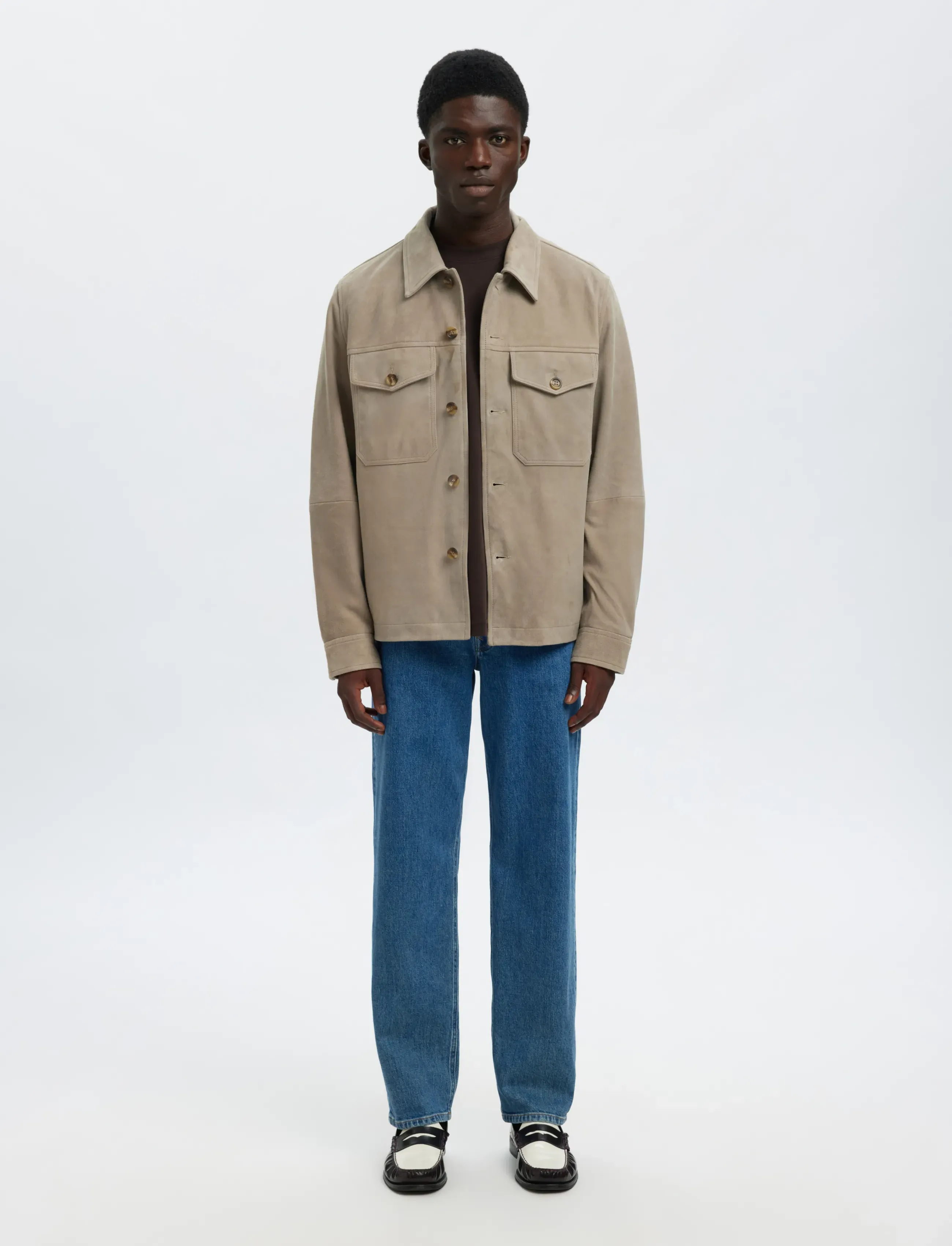 Selected - SLHTHOM SUEDE OVERSHIRT NOOS - forårsjakker - desert taupe - 3