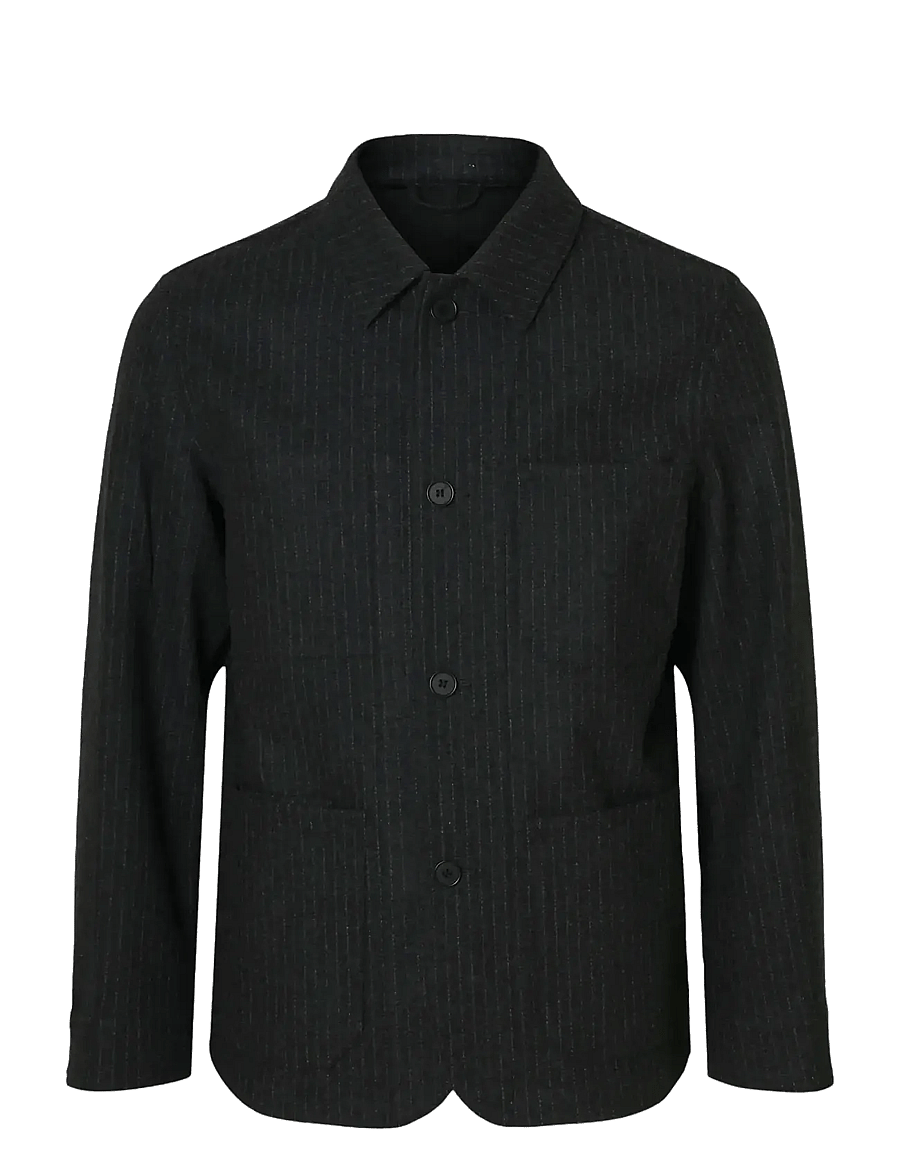 Selected - SLM-LANDON WOOL BLEND HYBRID BLAZER NOOS - enkeltradede blazere - grey - 1