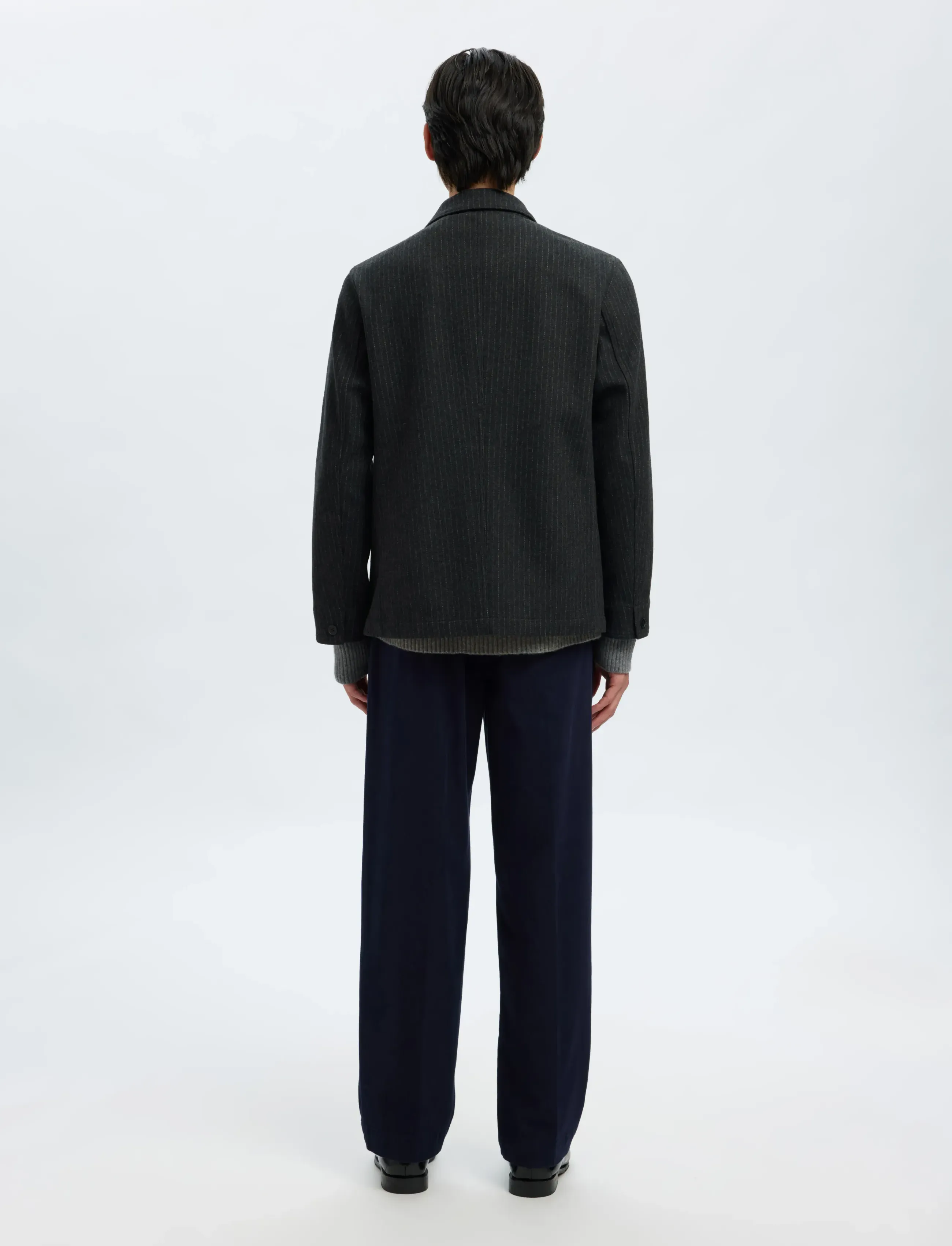 Selected - SLM-LANDON WOOL BLEND HYBRID BLAZER NOOS - enkeltradede blazere - grey - 2