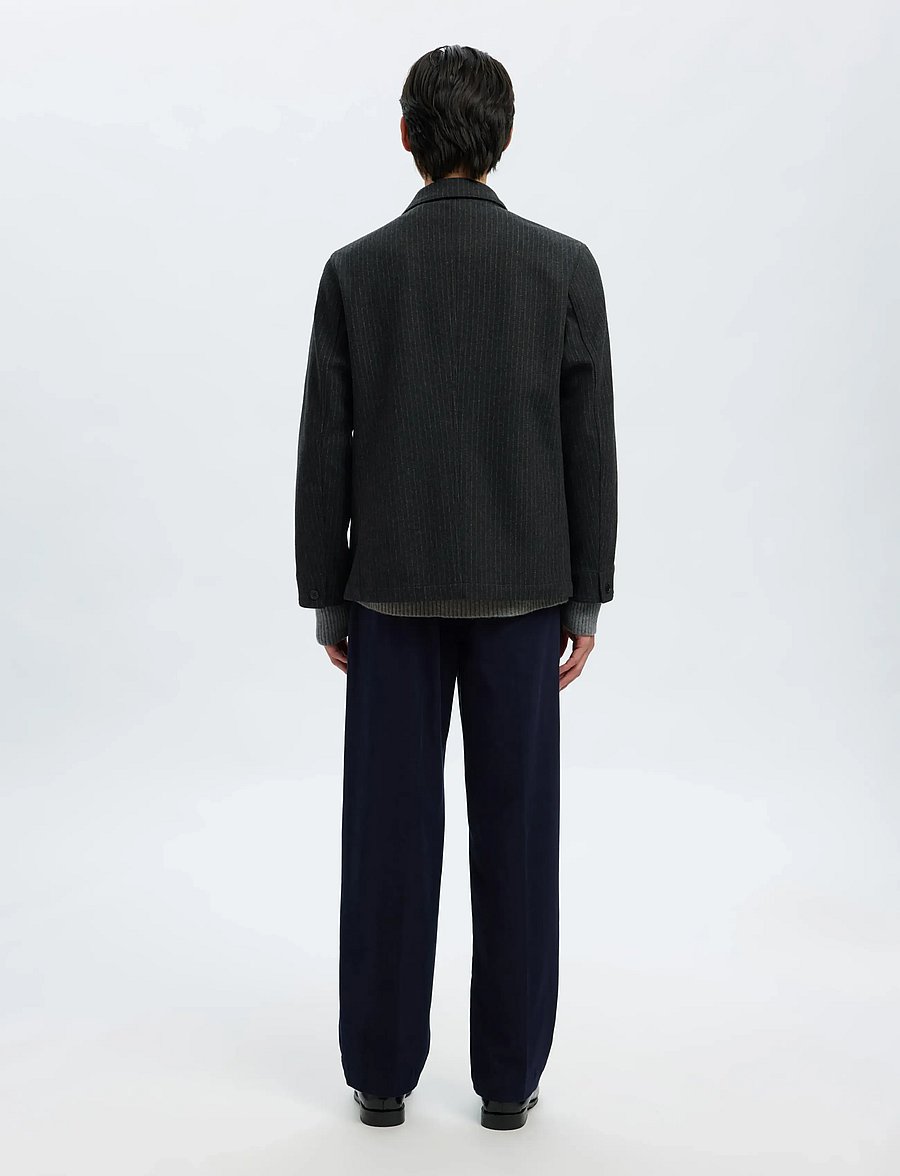 Selected - SLM-LANDON WOOL BLEND HYBRID BLAZER NOOS - enkeltradede blazere - grey - 2