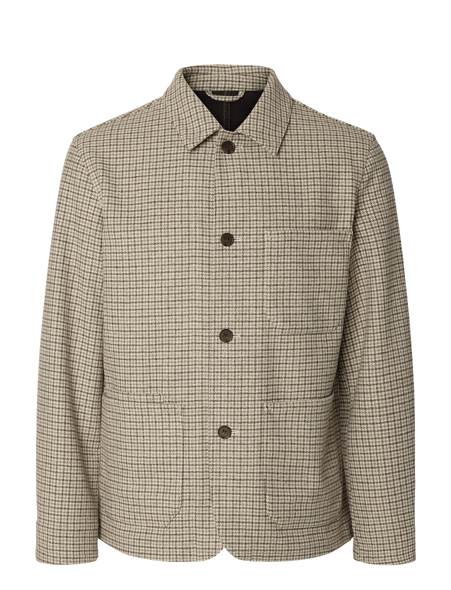 Selected - SLM-LANDON WOOL BLEND HYBRID BLAZER NOOS - einreiher - light grey melange - 1