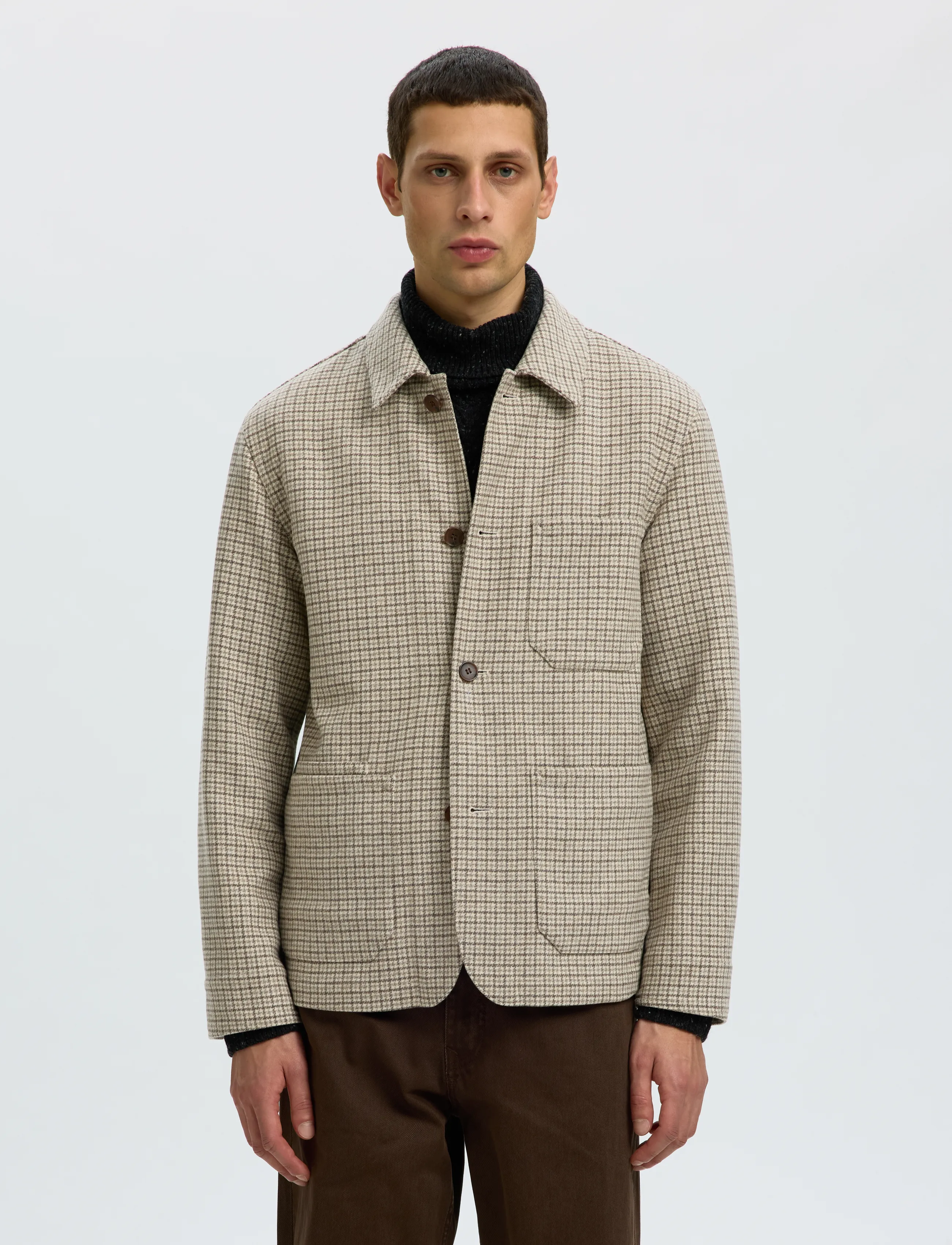 Selected SLM-LANDON WOOL BLEND HYBRID BLAZER NOOS - Kollektionen - LIGHT GREY MELANGE / grey