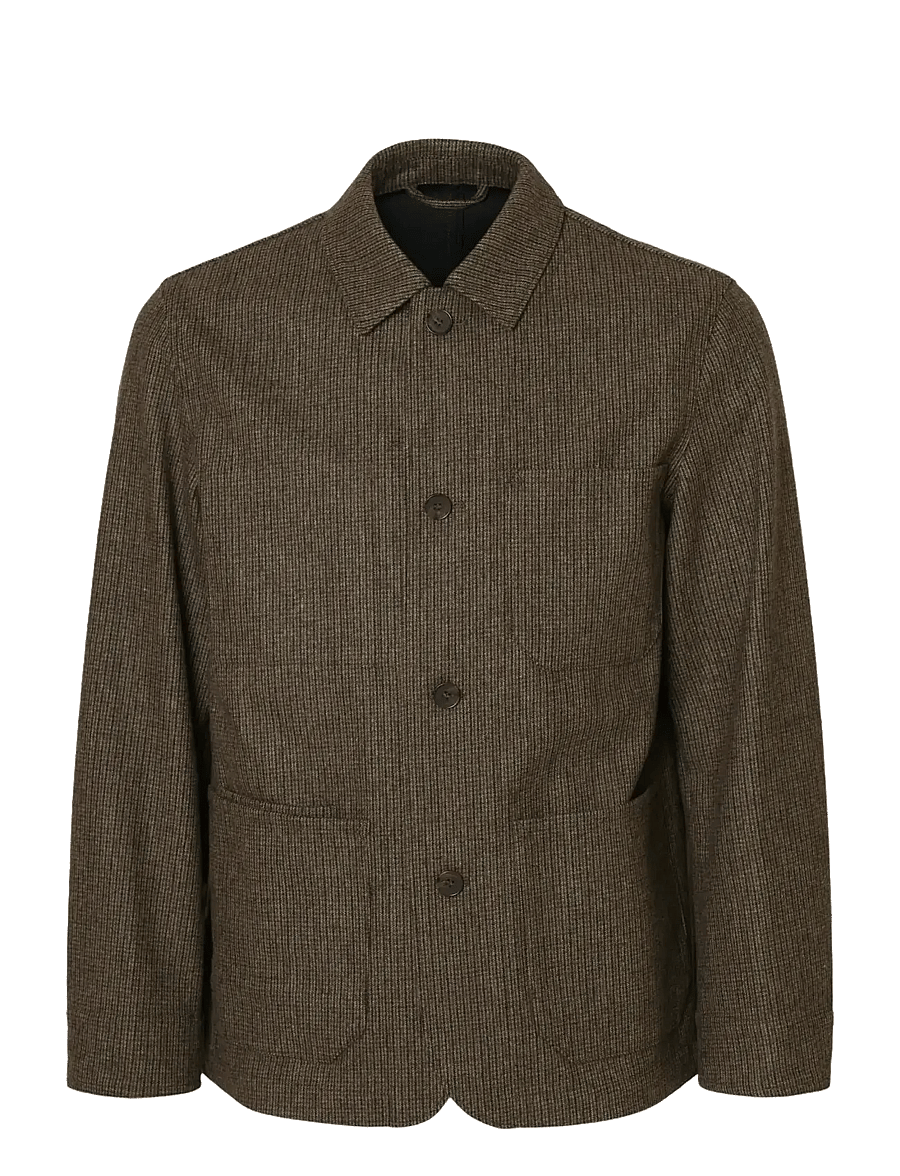 Selected - SLM-LANDON WOOL BLEND HYBRID BLAZER NOOS - einreiher - morel - 1