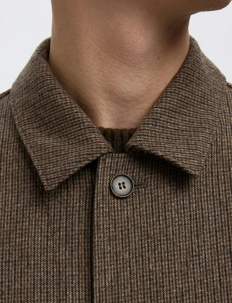 Selected - SLM-LANDON WOOL BLEND HYBRID BLAZER NOOS - einreiher - morel - 3