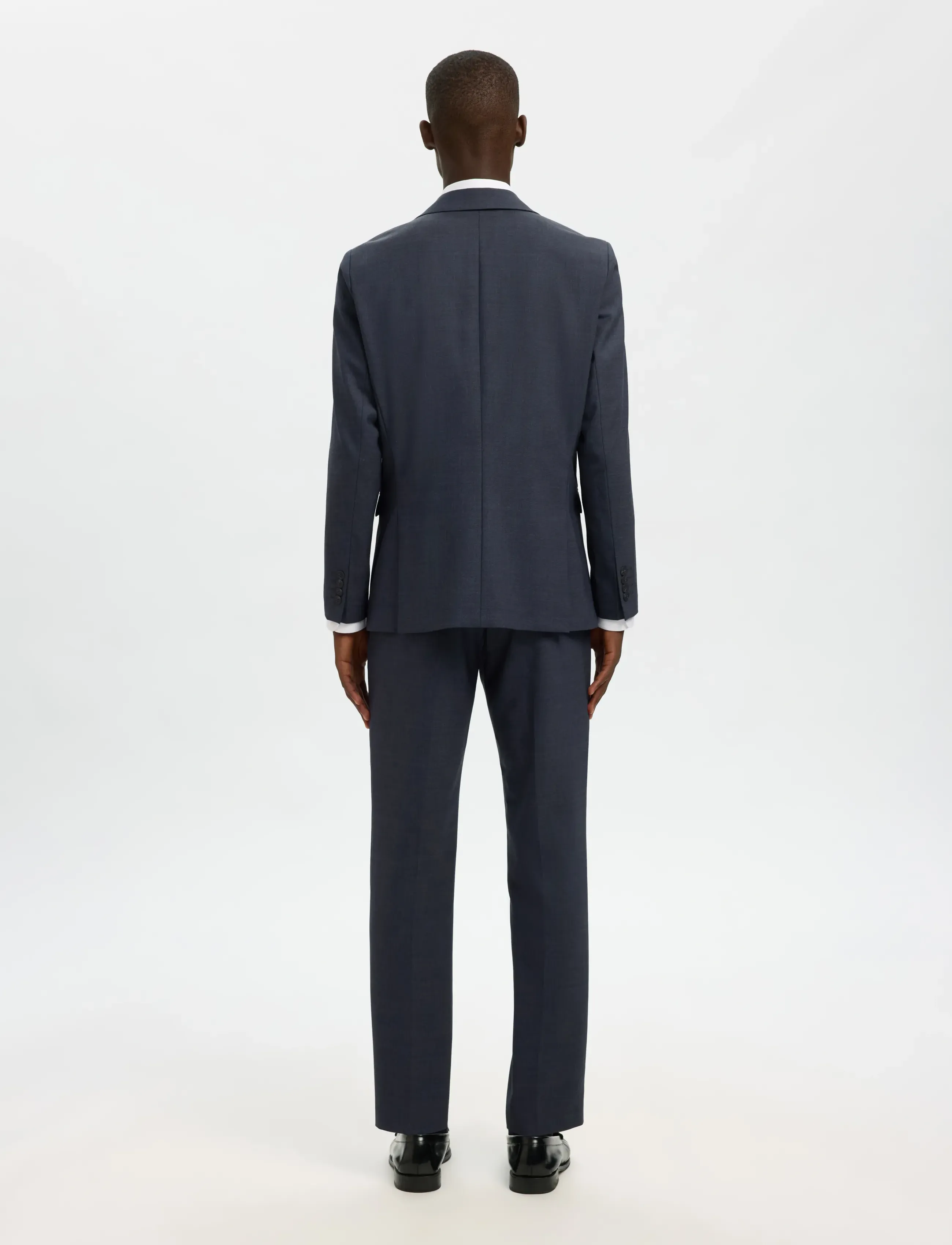 Selected - SLHSLIM-THEO WOOL BLEND BLZ FLEX NOOS - enkeltradede blazere - sky captain - 3