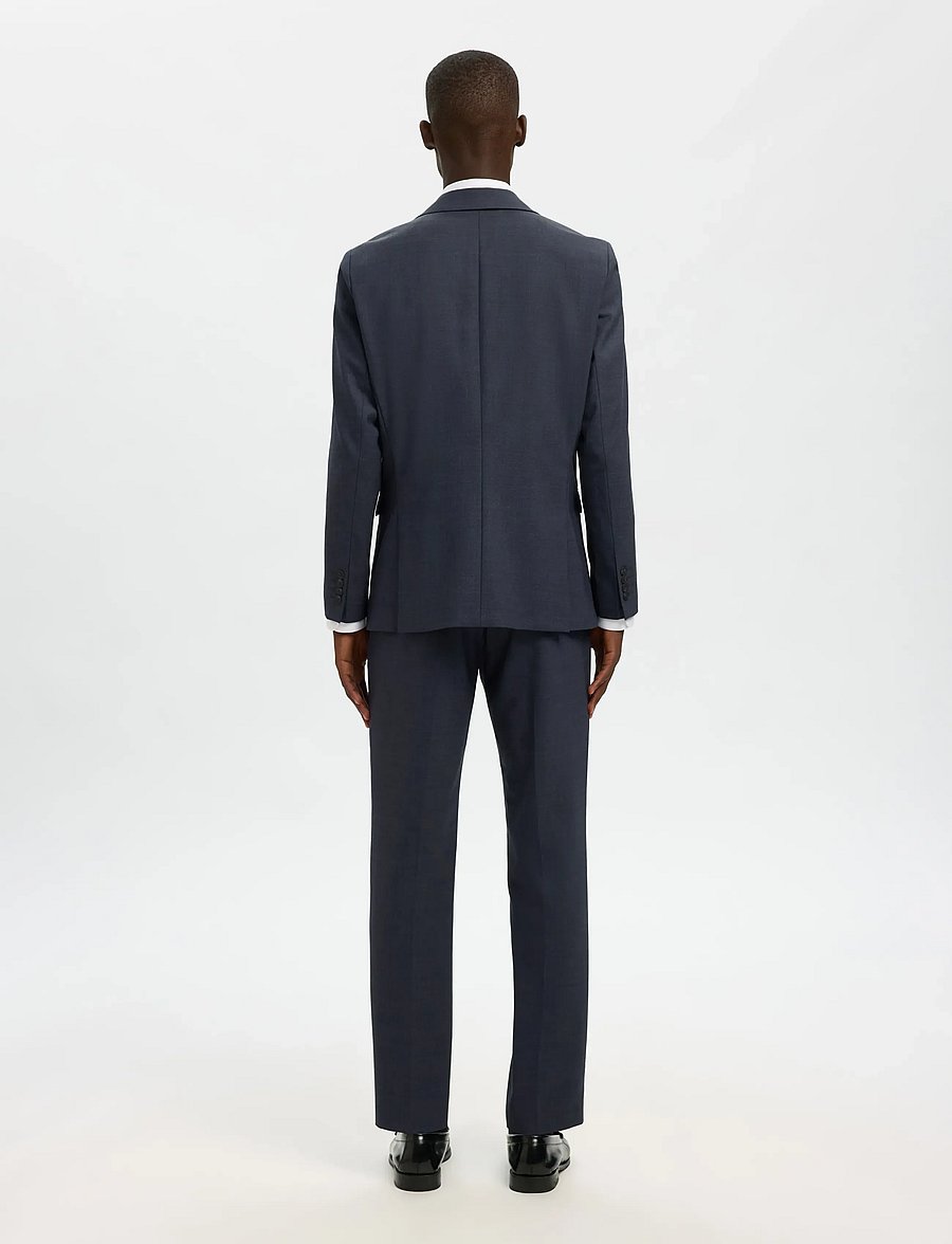 Selected - SLHSLIM-THEO WOOL BLEND BLZ FLEX NOOS - enkeltradede blazere - sky captain - 3