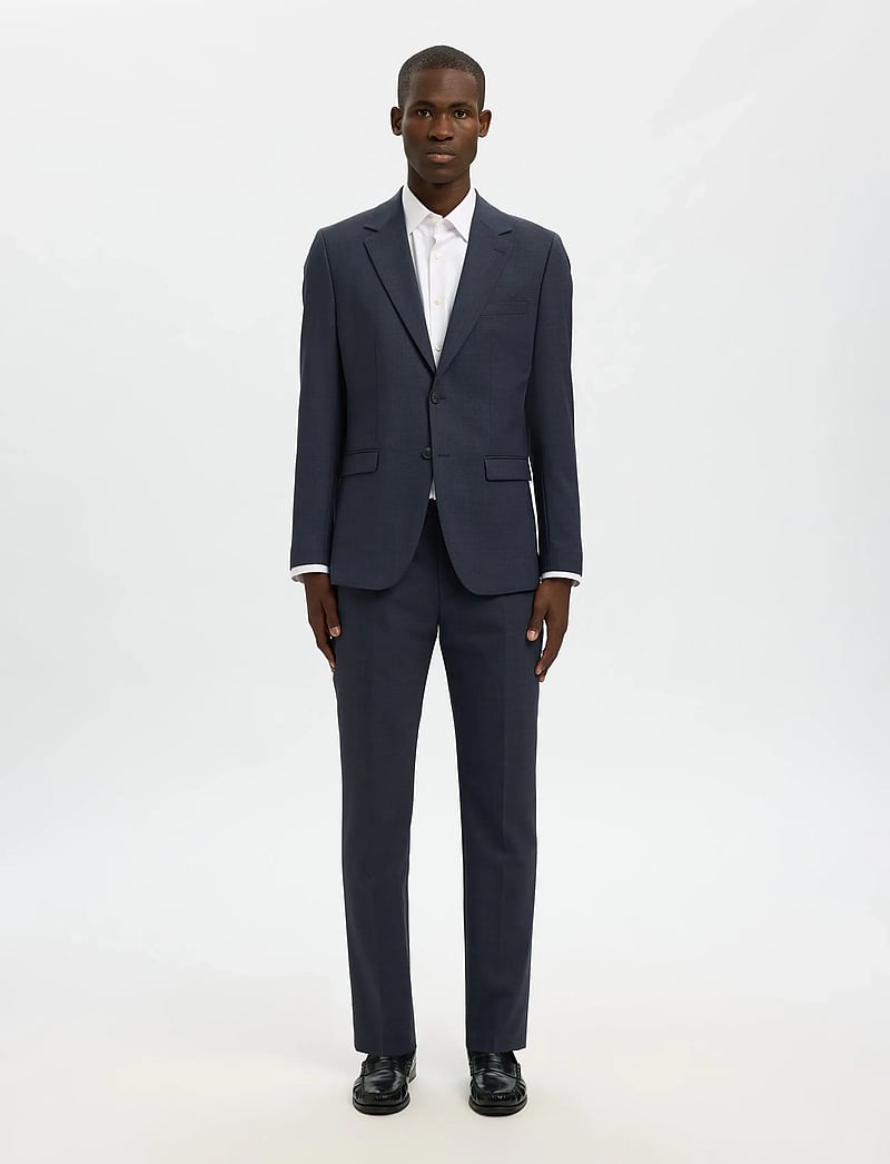 Selected - SLHSLIM-THEO WOOL BLEND BLZ FLEX NOOS - enkeltradede blazere - sky captain - 4