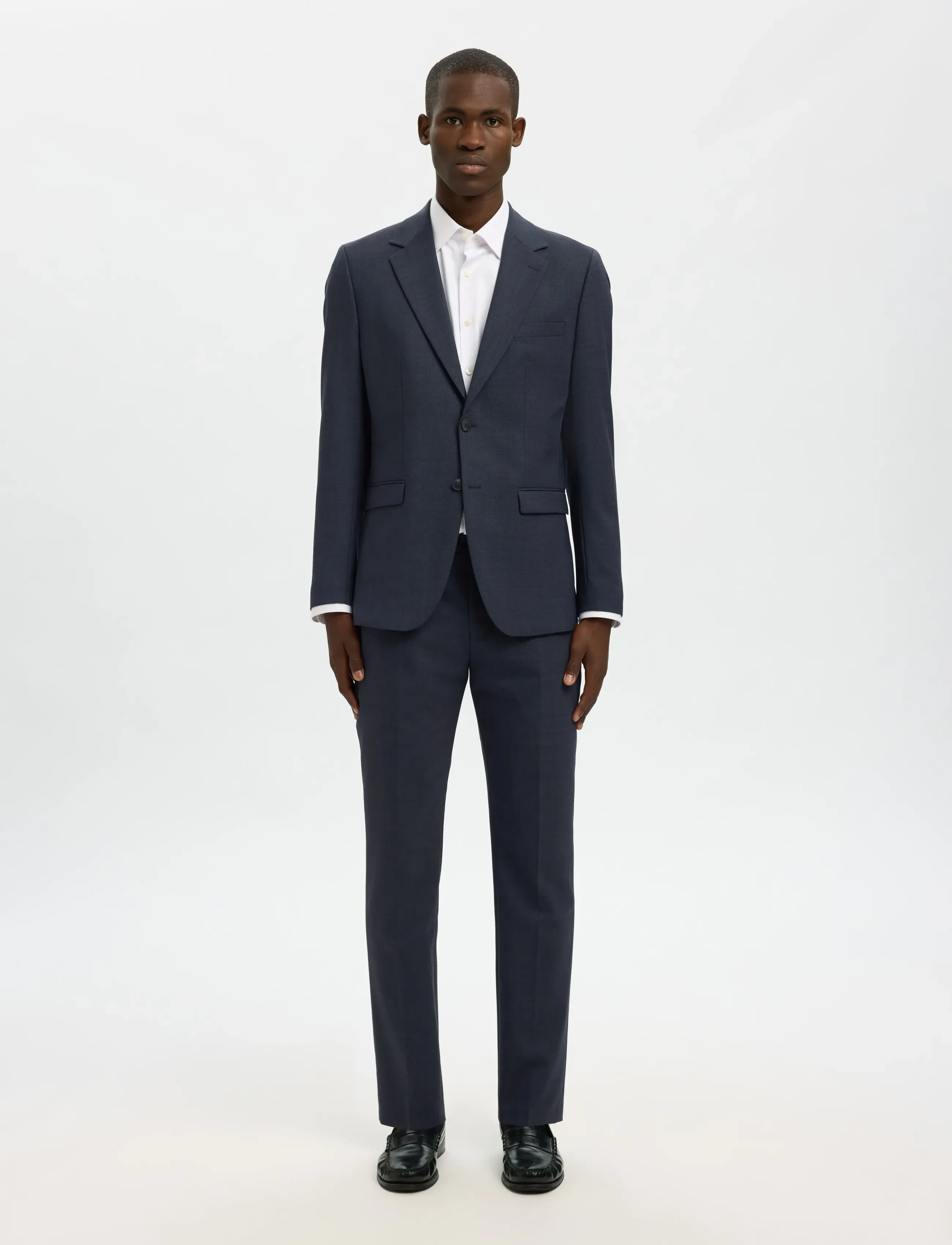 Selected - SLHSLIM-THEO WOOL BLEND BLZ FLEX NOOS - enkeltradede blazere - sky captain - 4