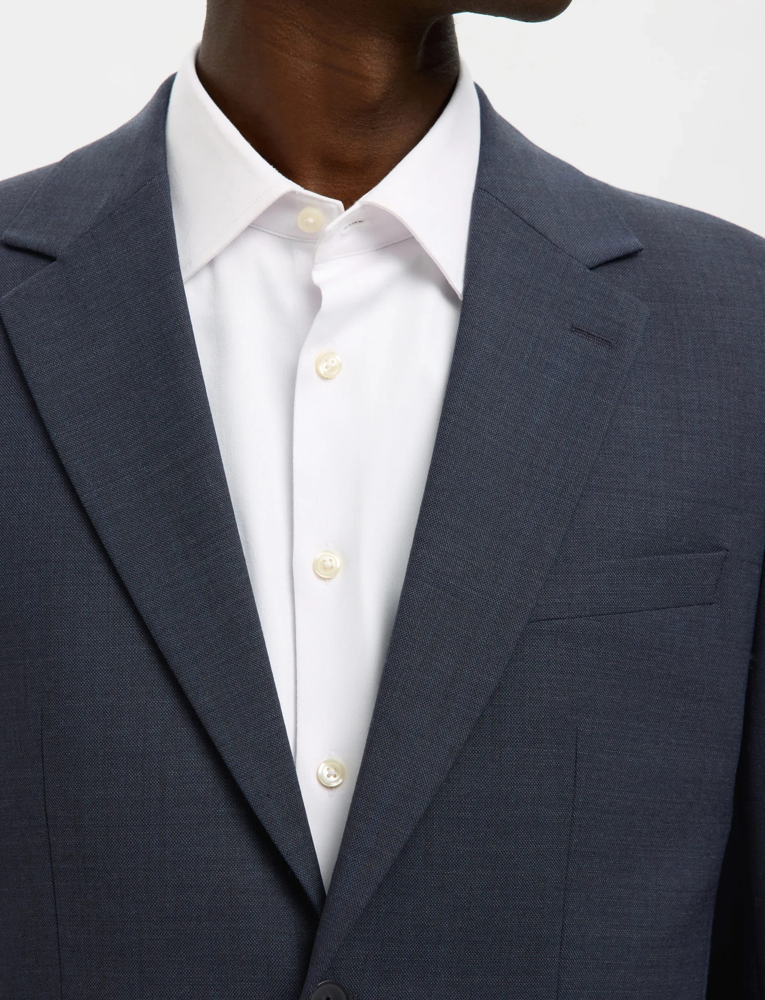 Selected - SLHSLIM-THEO WOOL BLEND BLZ FLEX NOOS - enkeltradede blazere - sky captain - 5
