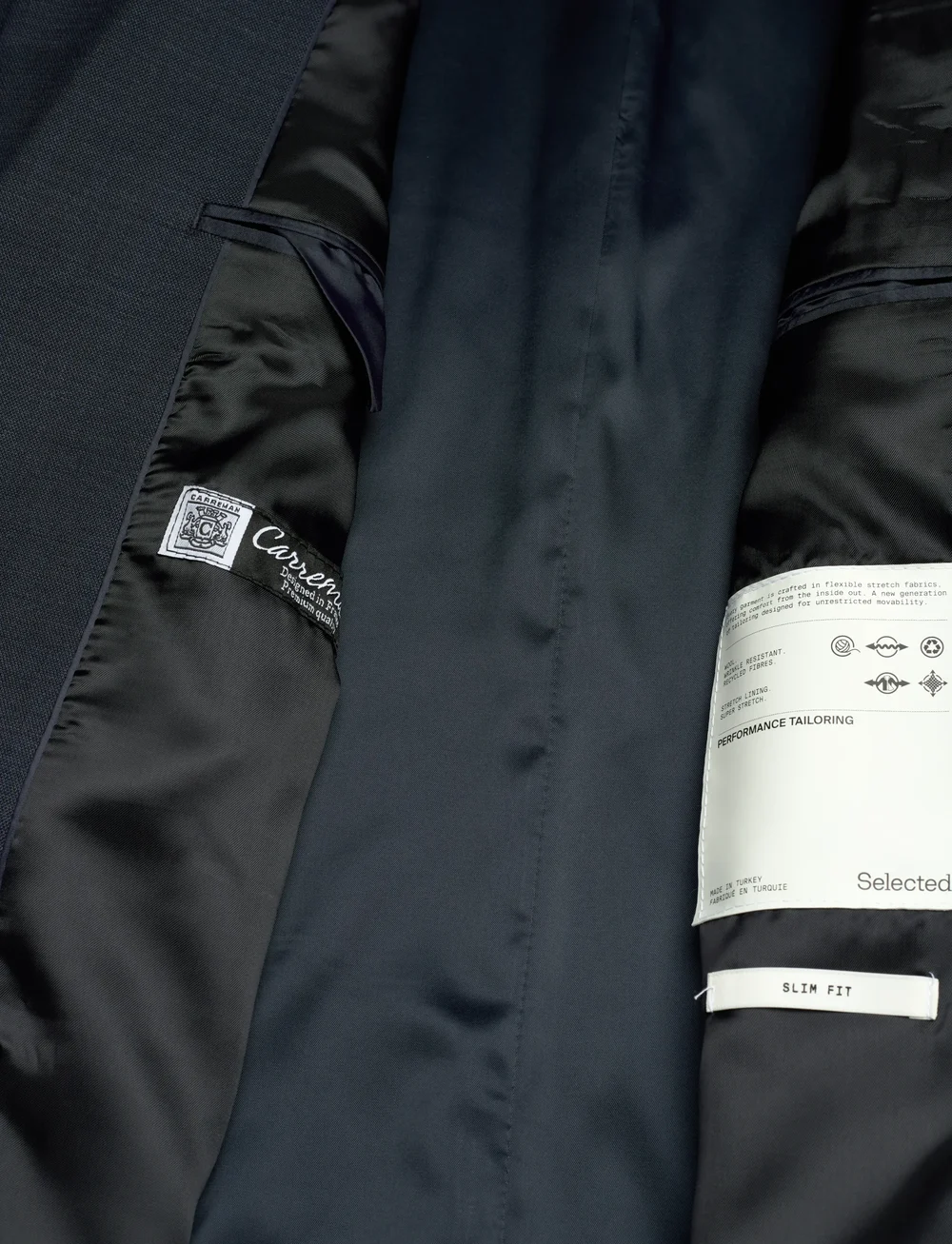 Selected - SLHSLIM-THEO WOOL BLEND BLZ FLEX NOOS - Ühe rinnatisega pintsakud - sky captain - 4