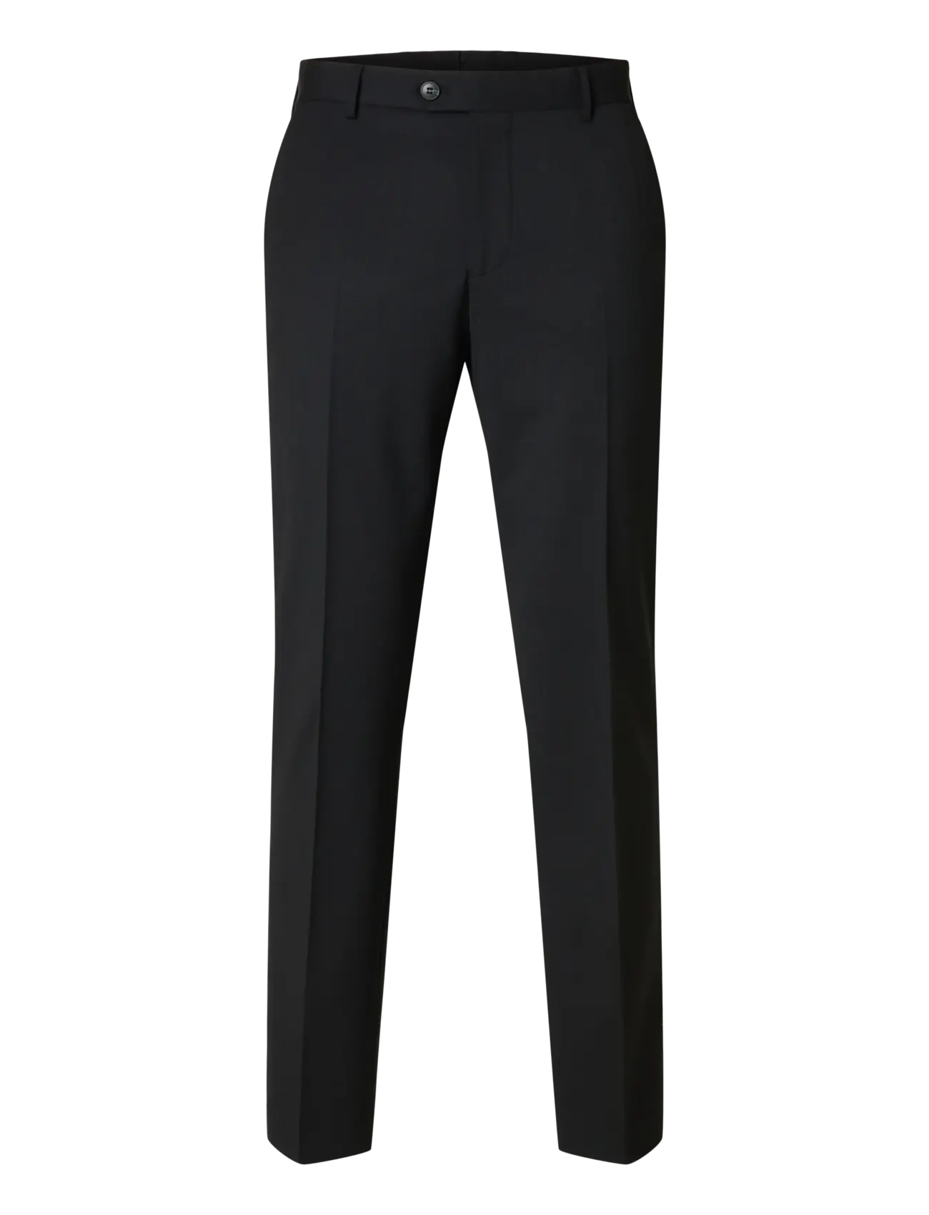 Selected SLHSLIM-THEO WOOL BLEND TRS FLEX NOOS - Bukser - BLACK / black