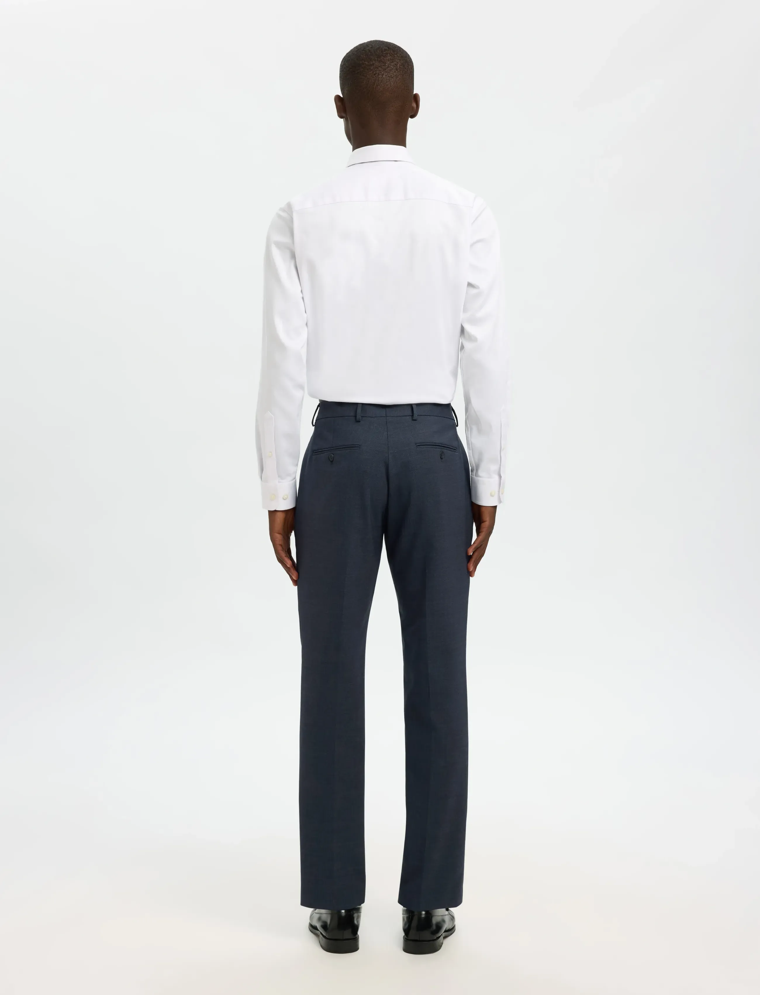 Selected - SLHSLIM-THEO WOOL BLEND TRS FLEX NOOS - jakkesætsbukser - sky captain - 3