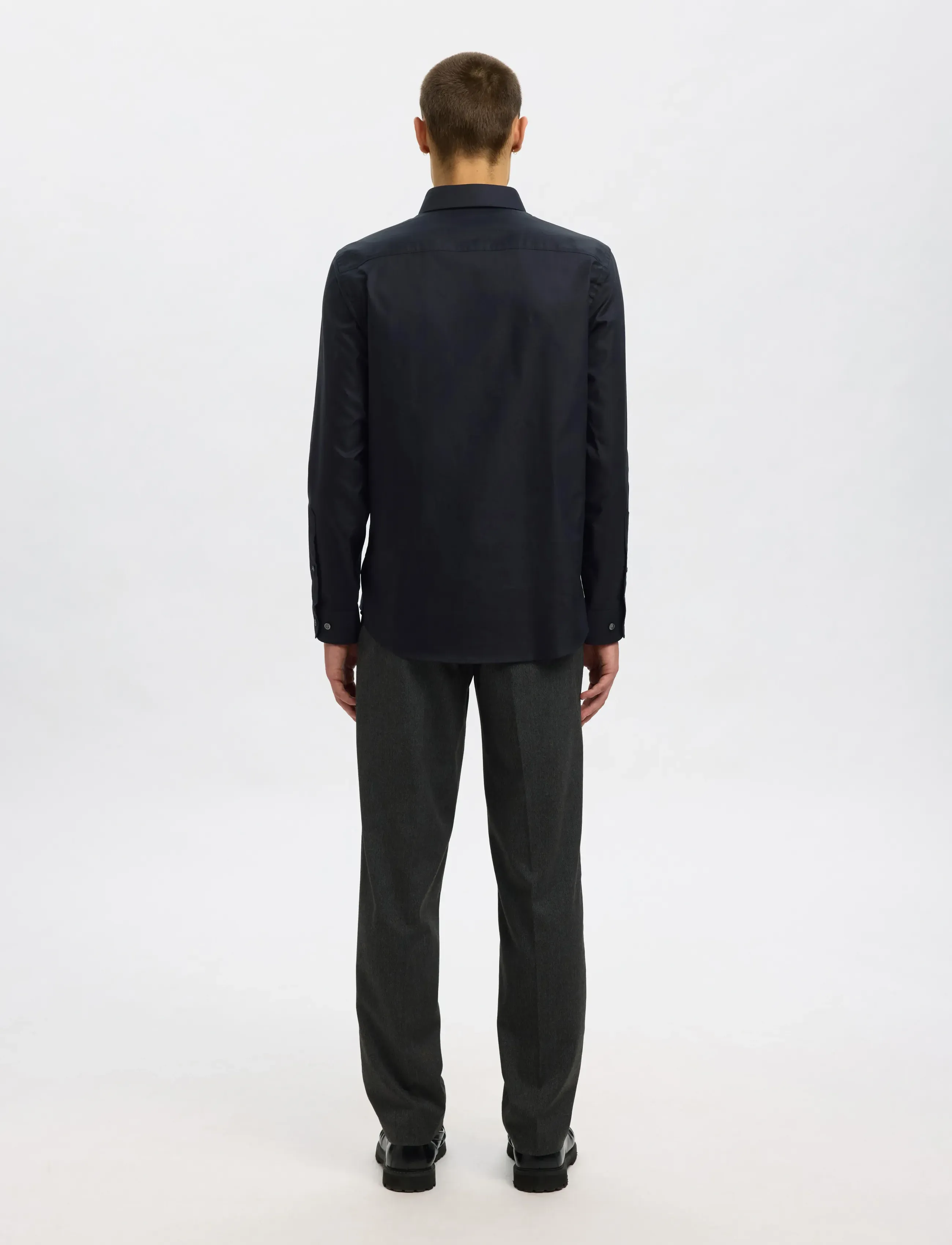 Selected - SLMSLIMCLARK SHIRT LS NOOS - oxford skjorter - black - 2