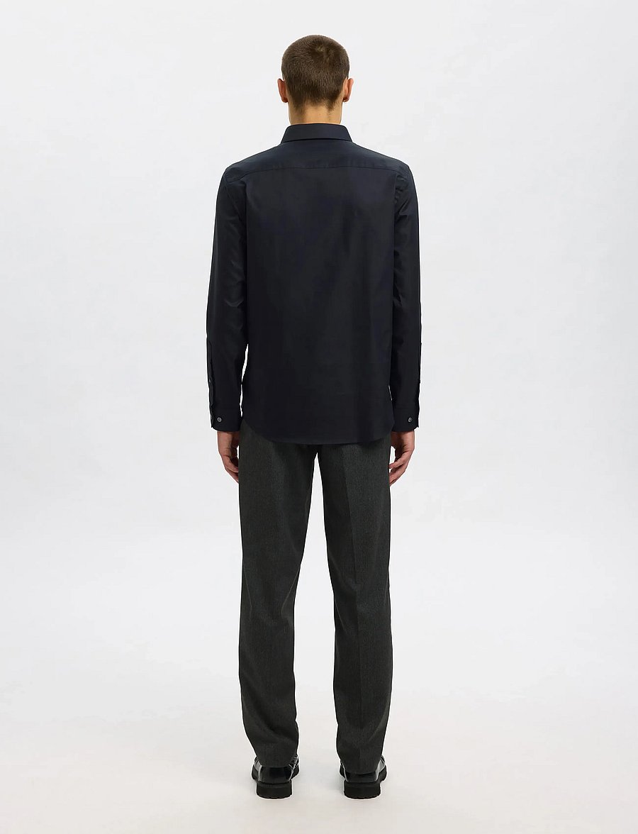 Selected - SLMSLIMCLARK SHIRT LS NOOS - oxford skjorter - black - 2