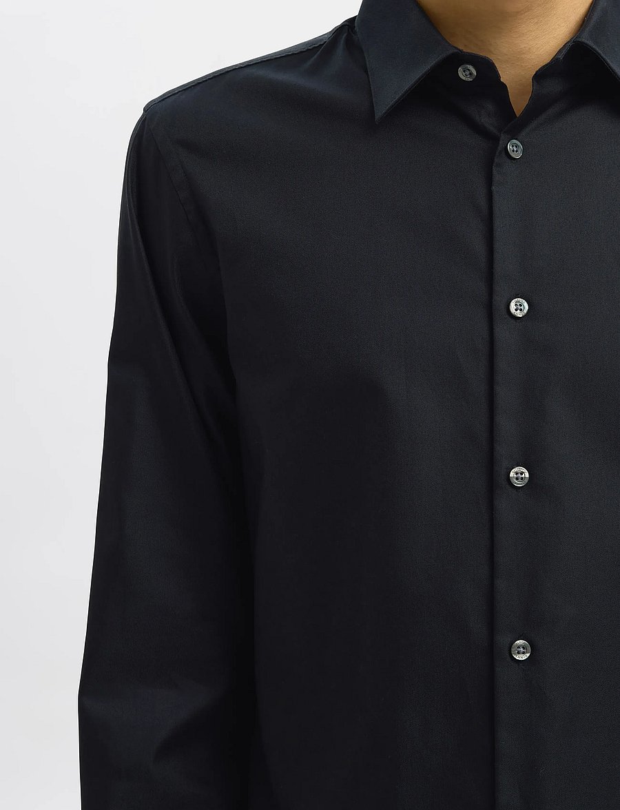 Selected - SLMSLIMCLARK SHIRT LS NOOS - oxford skjorter - black - 3