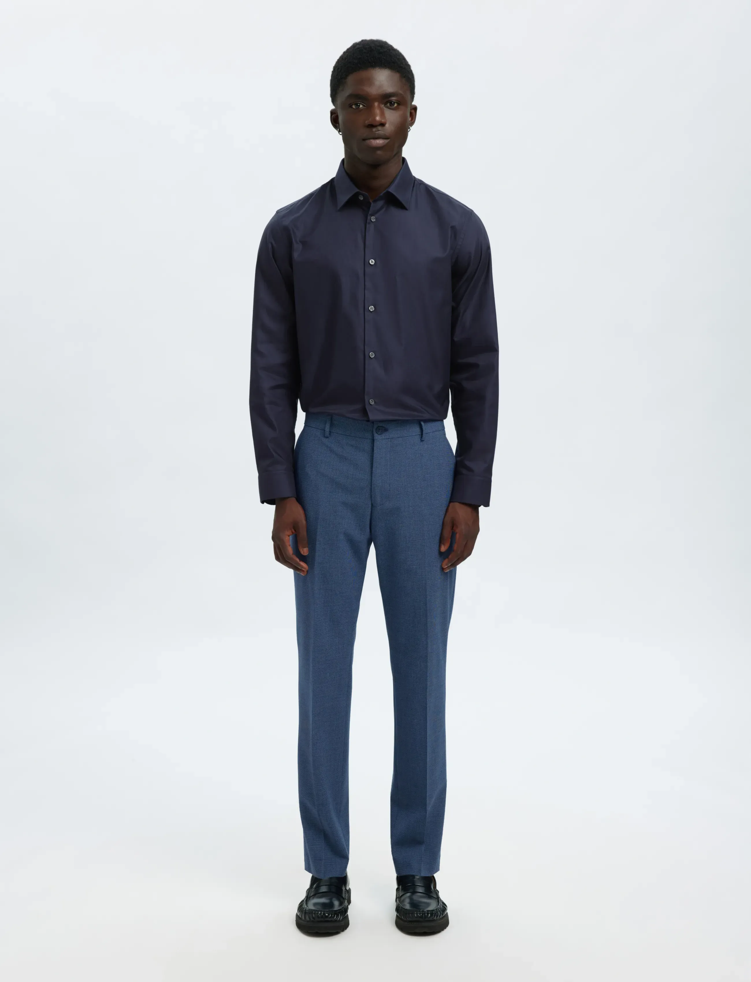 Selected - SLMSLIMCLARK SHIRT LS NOOS - oxford skjorter - sky captain - 2