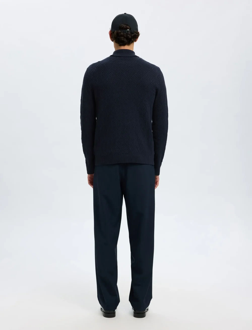 Selected - SLHTREVOR LS KNIT STRUCTURE ROLL NECK - kõrge kaelusega džemprid - sky captain - 2