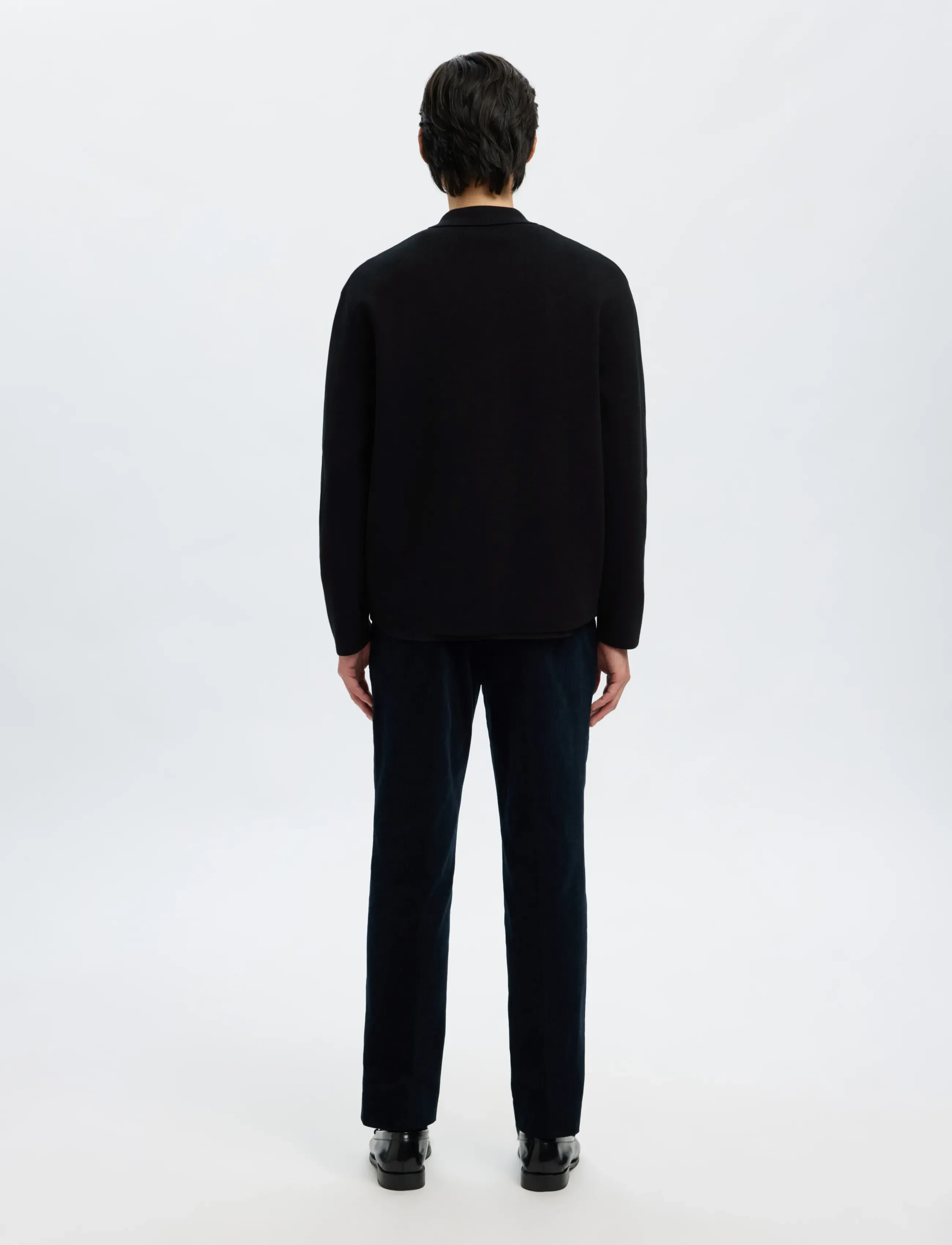 Selected - SLHMIKE LIGHT LS KNIT FULL ZIP CARDIGAN - koftor - black - 2