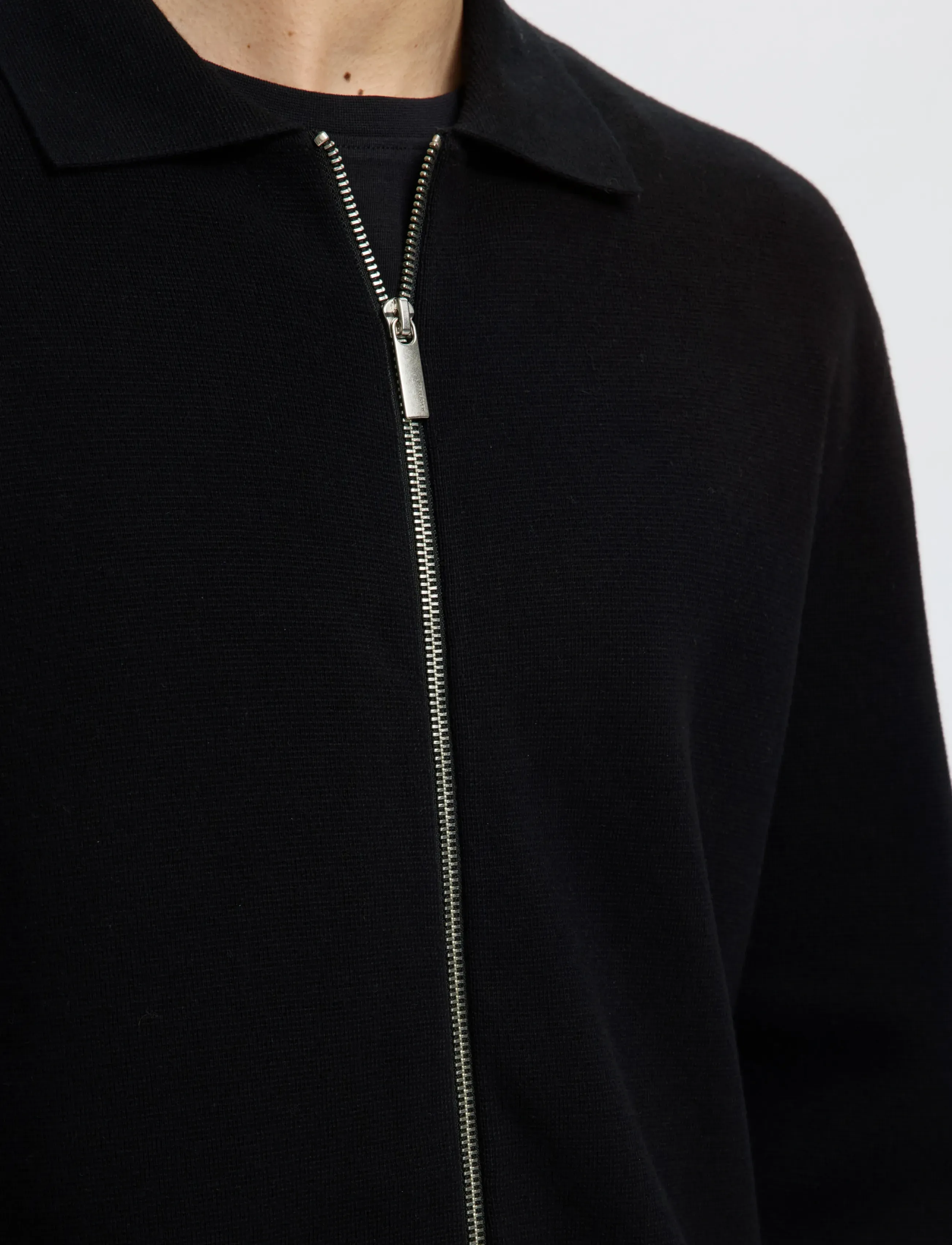 Selected - SLHMIKE LIGHT LS KNIT FULL ZIP CARDIGAN - koftor - black - 5