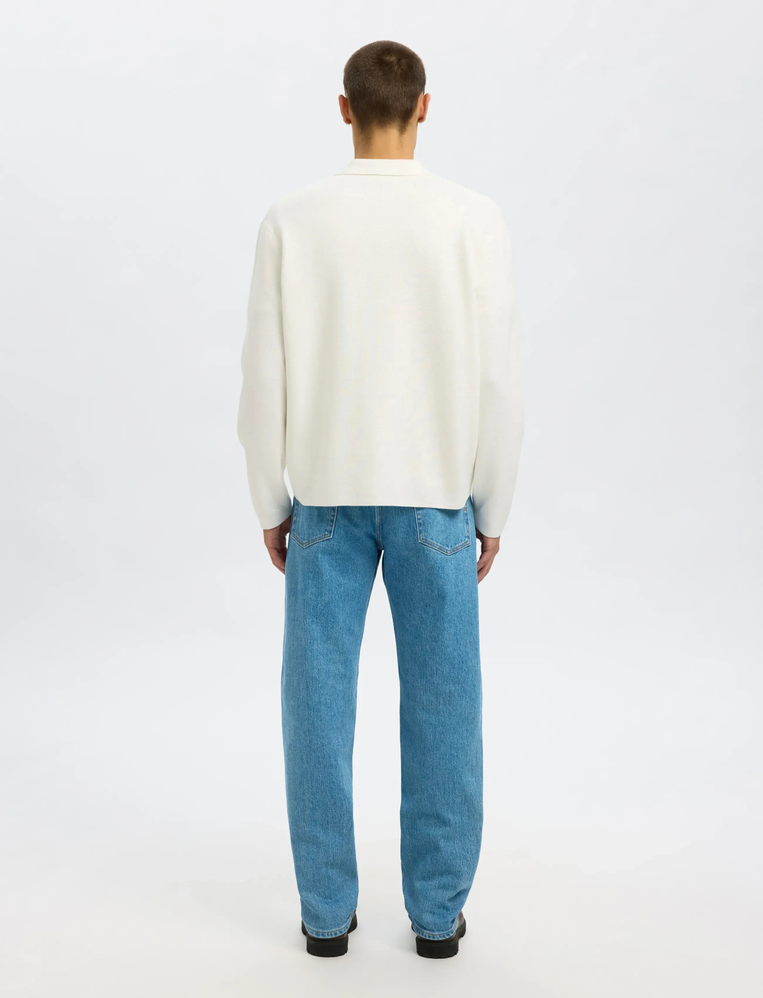 Selected - SLHMIKE LIGHT LS KNIT FULL ZIP CARDIGAN - fullzip strik - egret - 2