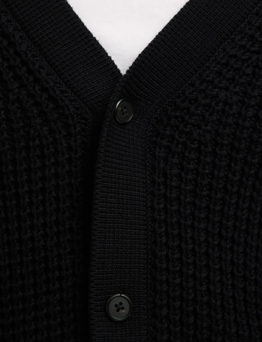 Selected - SLHDERECK LS KNIT STRUC RELAXED CARDIGAN - cardigans - black - 4