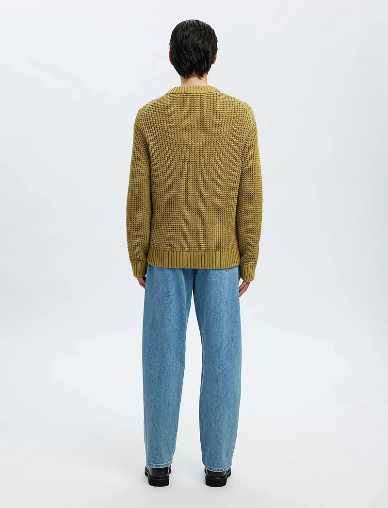 Selected - SLHDERECK LS KNIT STRUC RELAXED CARDIGAN - cardigans - dried herb - 2