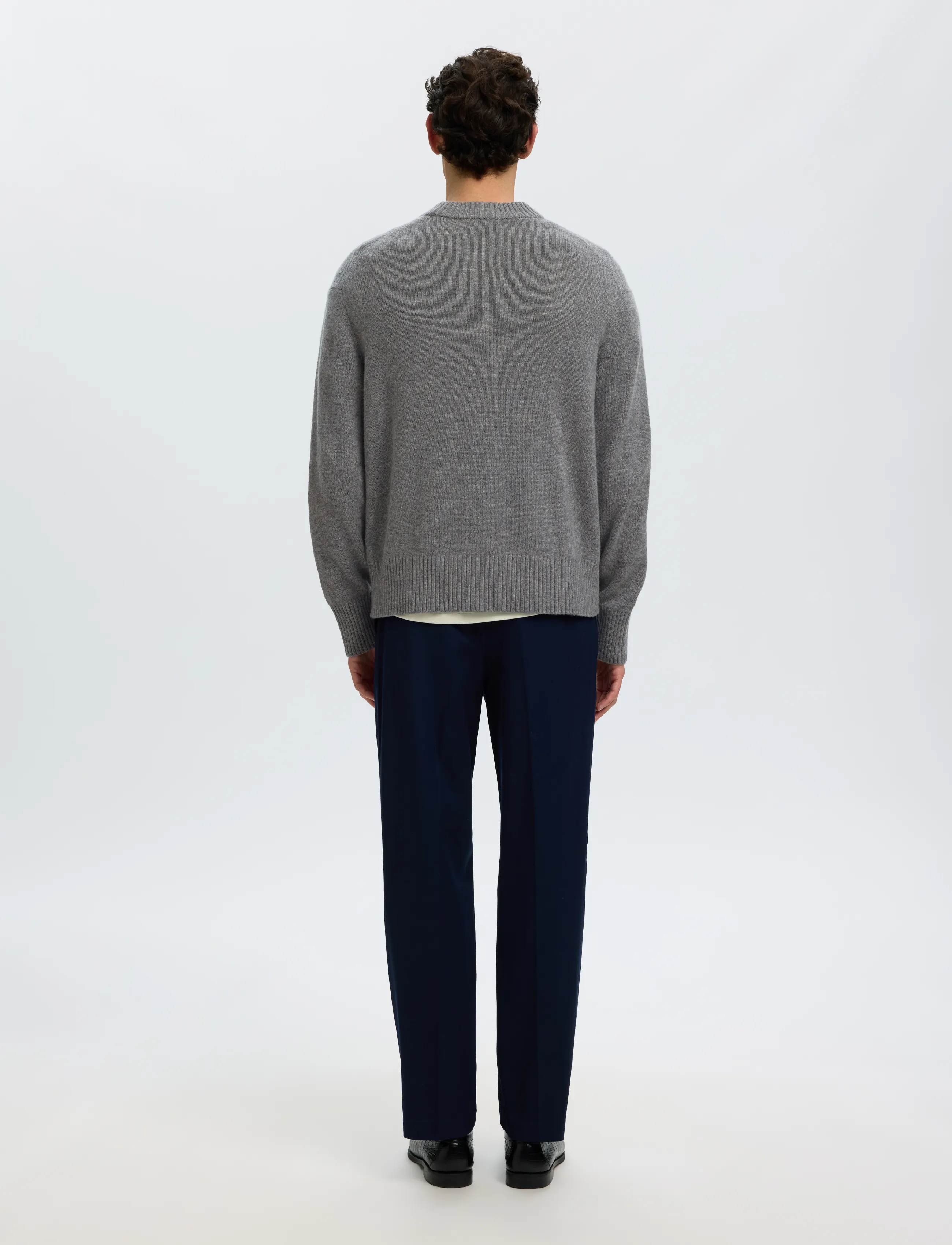 Selected - SLMCALLE CASHMERE BLEND CREW - rundhals - medium grey melange - 2