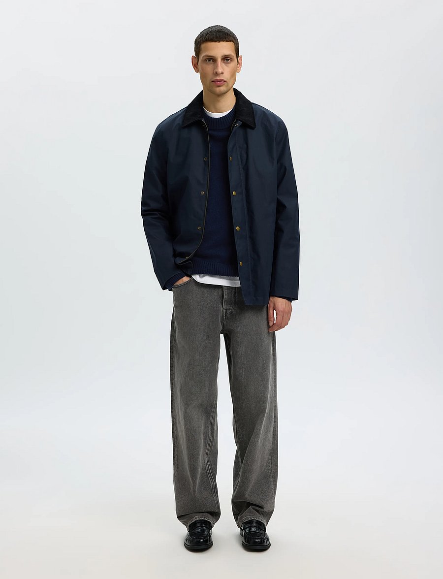 Selected - SLMCALLE CASHMERE BLEND CREW - navy blazer - 5