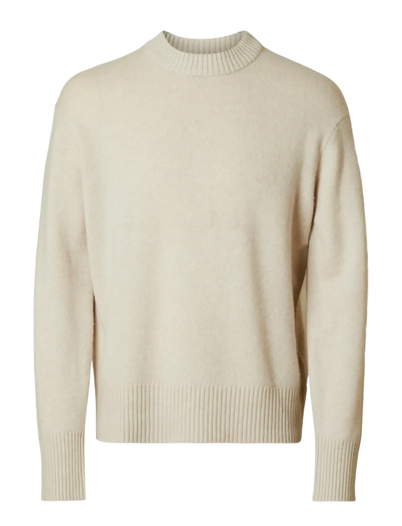 SELECTED Slmcalle Cashmere Blend Crew Cream - L - Herren