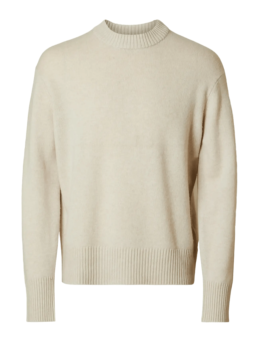 Selected - SLMCALLE CASHMERE BLEND CREW - rundhals - oatmeal - 1