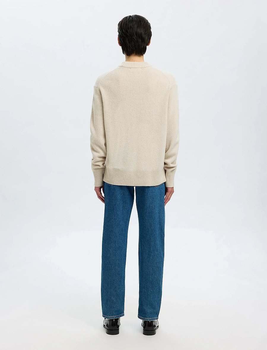 Selected - SLMCALLE CASHMERE BLEND CREW - rundhals - oatmeal - 2