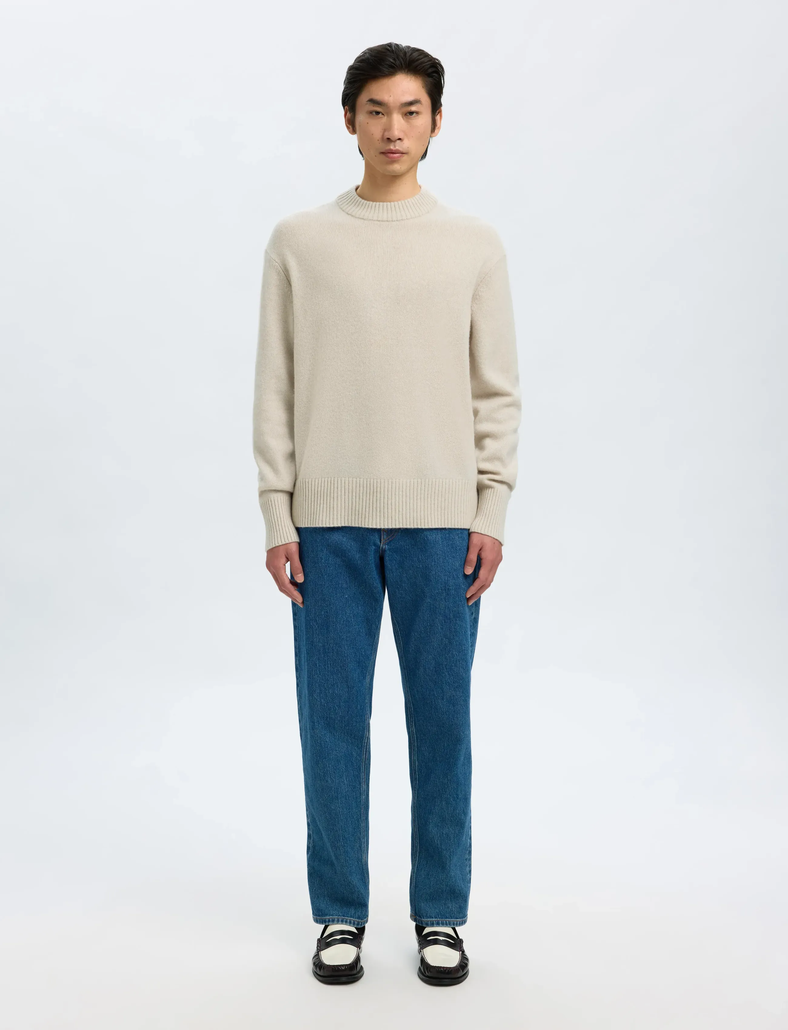 Selected - SLMCALLE CASHMERE BLEND CREW - rundhals - oatmeal - 3