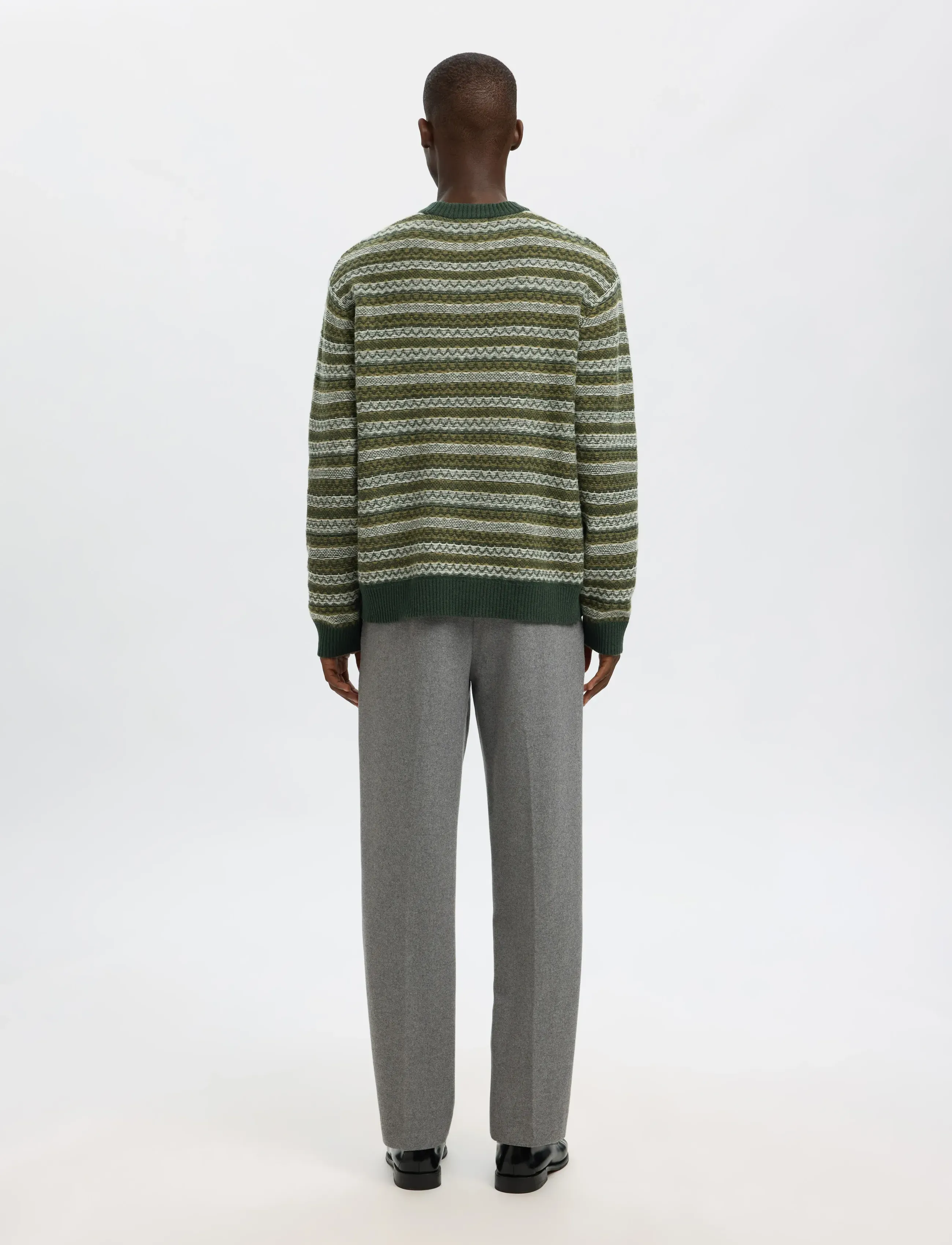 Selected - SLHREVY LS KNIT RELAXED JAC CREW NECK - adījumi ar apaļu kakla izgriezumu - deep forest - 2