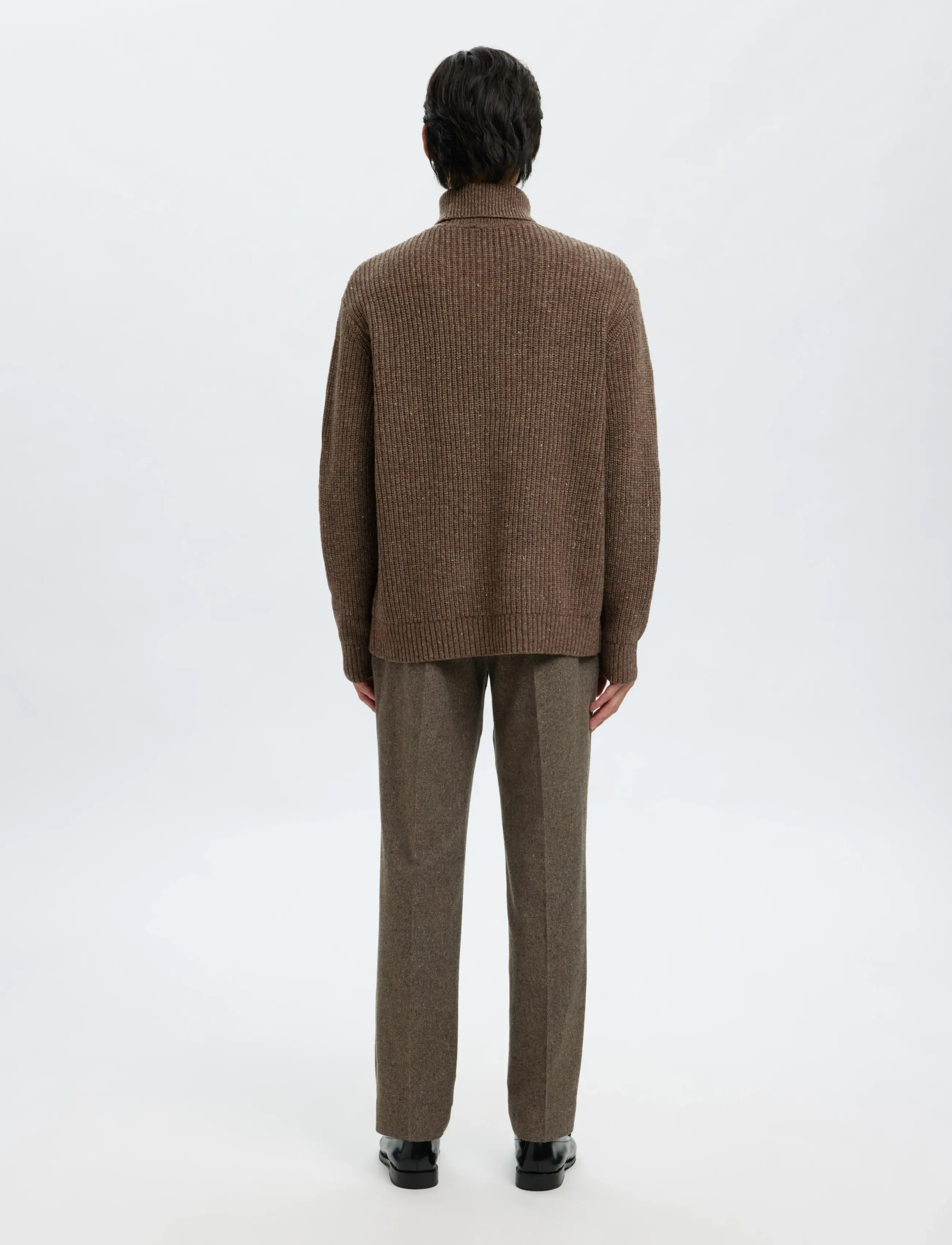 Selected - SLHLAND LS KNIT RELAXED ROLL NECK - rollkragen - coffee bean - 2