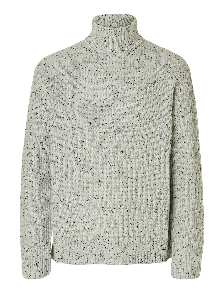 Selected - SLHLAND LS KNIT RELAXED ROLL NECK - rollkragenpullover - moonstruck - 1